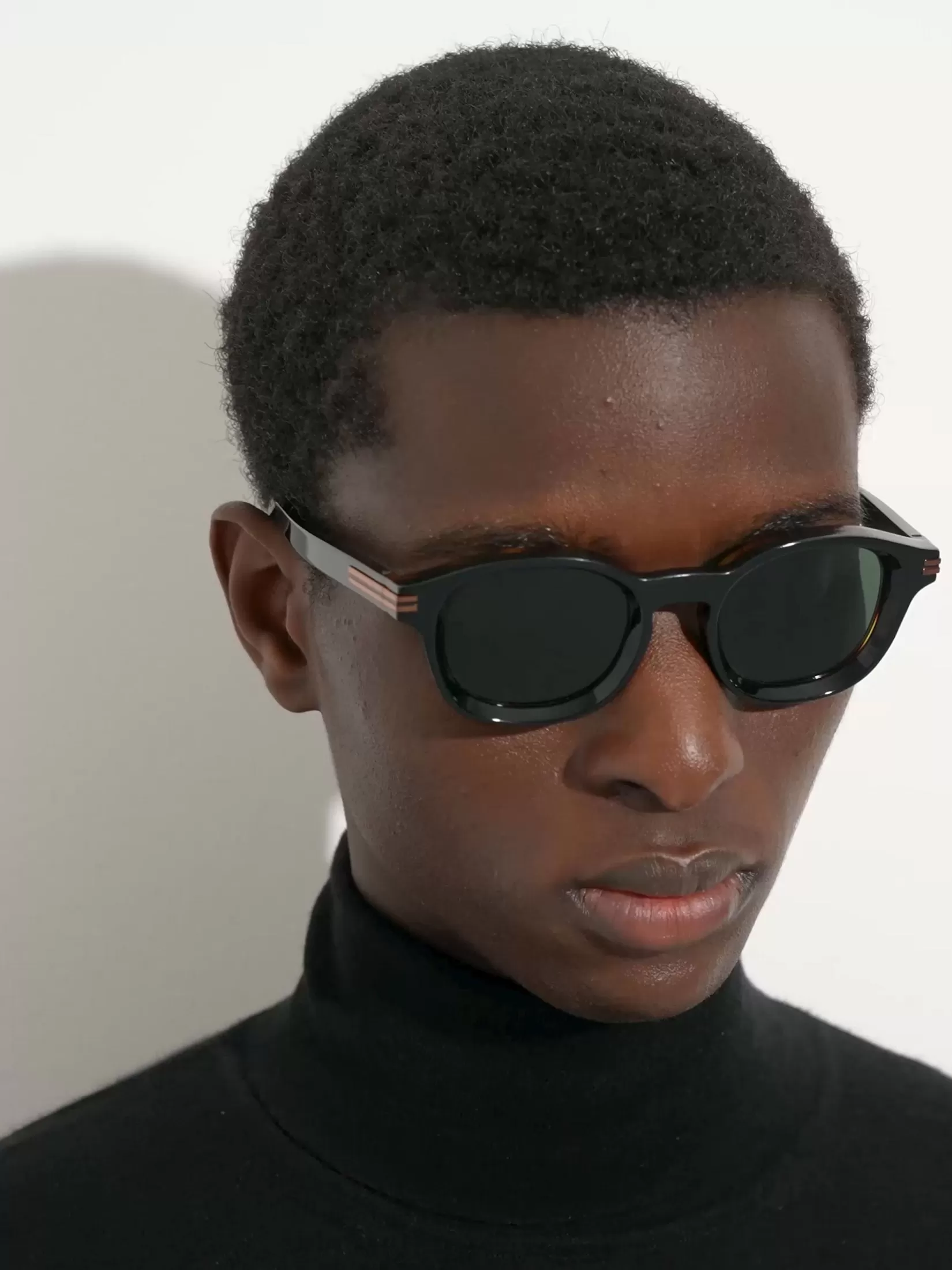New Occhiali da Sole Aurora I in Acetato Nero e Havana Occhiali Da Sole