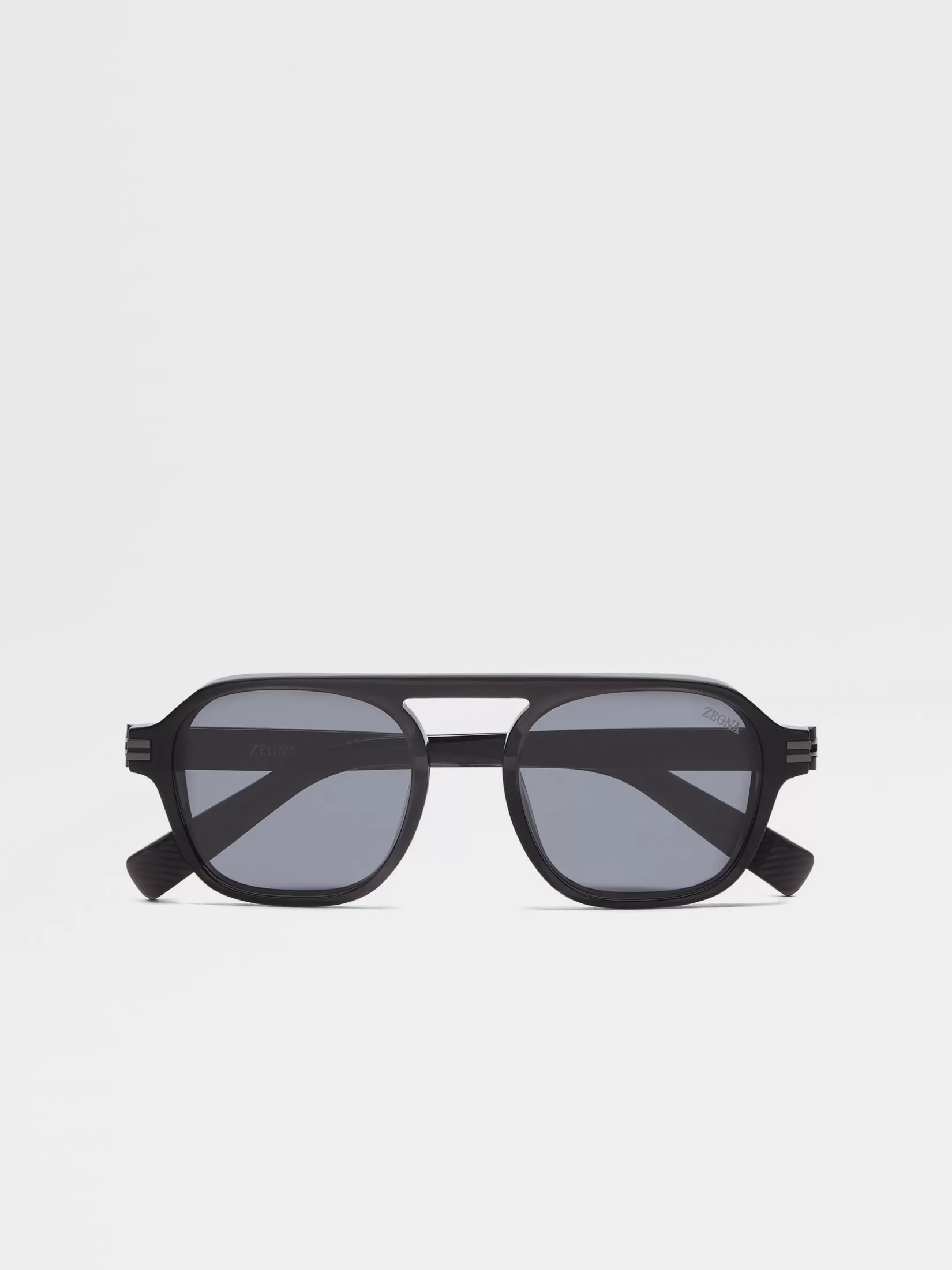 Best Occhiali da Sole Aurora II in Acetato Grigio Scuro Trasparente Occhiali Da Sole