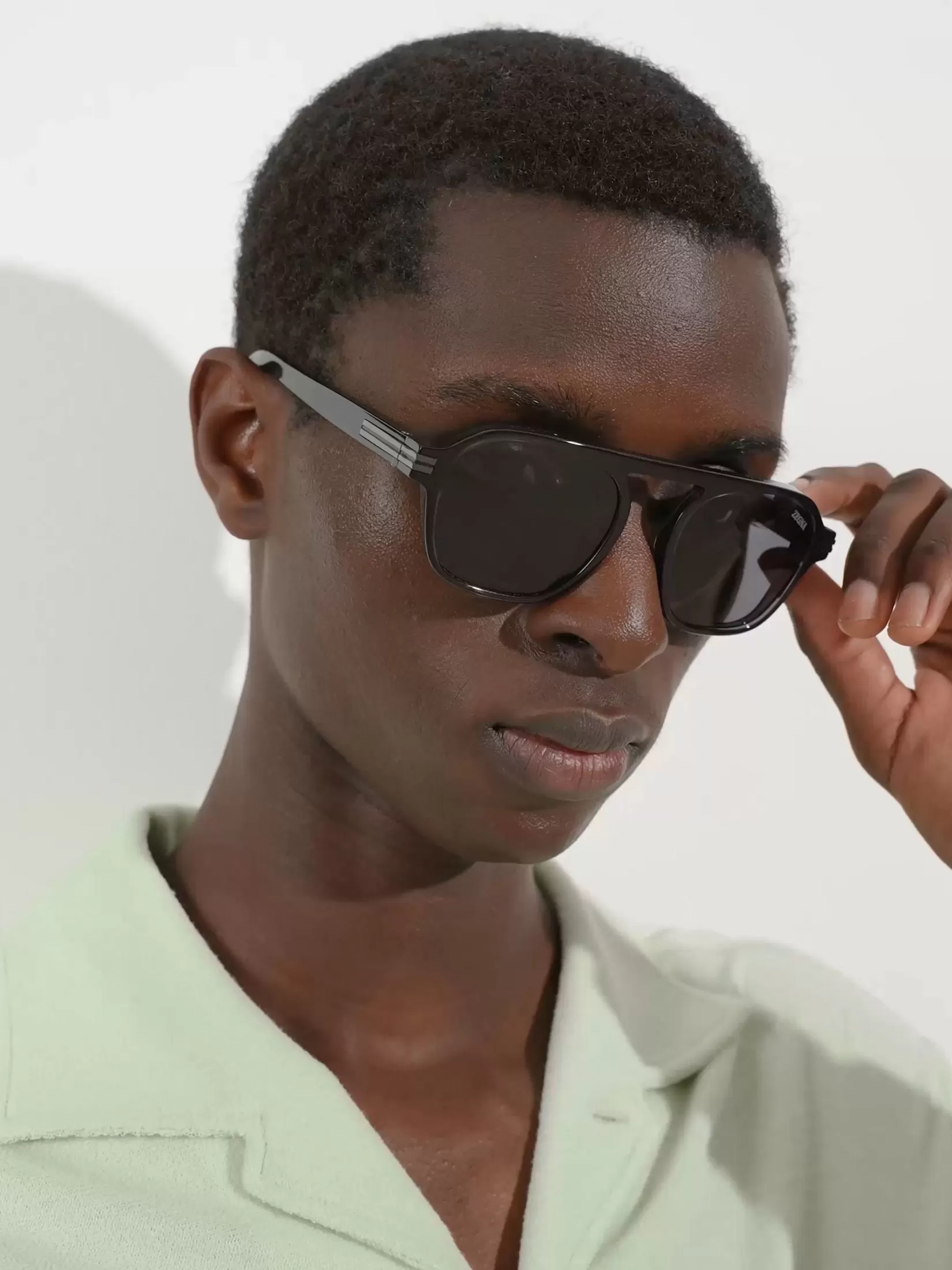 Best Occhiali da Sole Aurora II in Acetato Grigio Scuro Trasparente Occhiali Da Sole