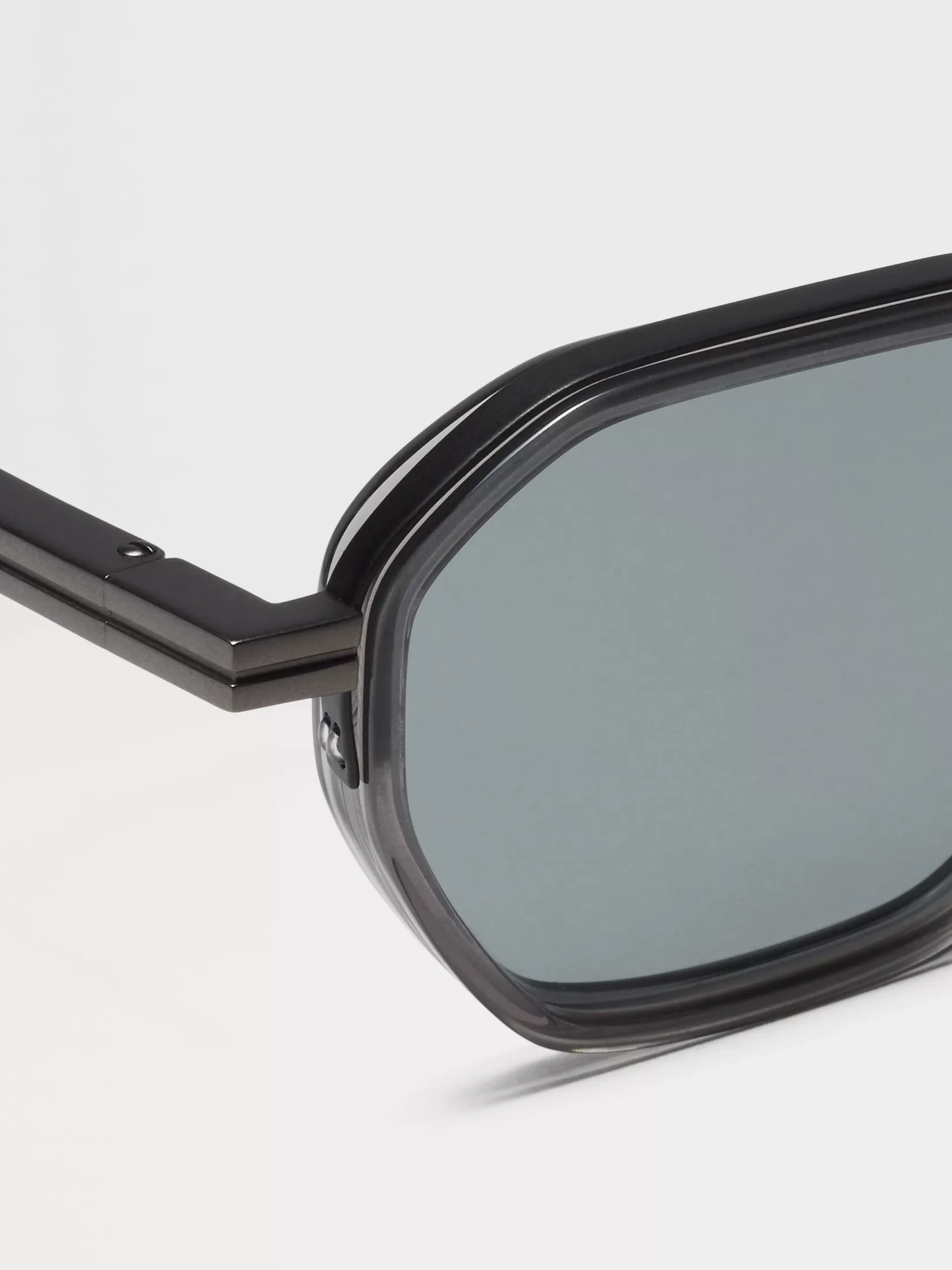 Best Sale Occhiali da Sole in Acetato e Metallo Grigio Trasparente Occhiali Da Sole