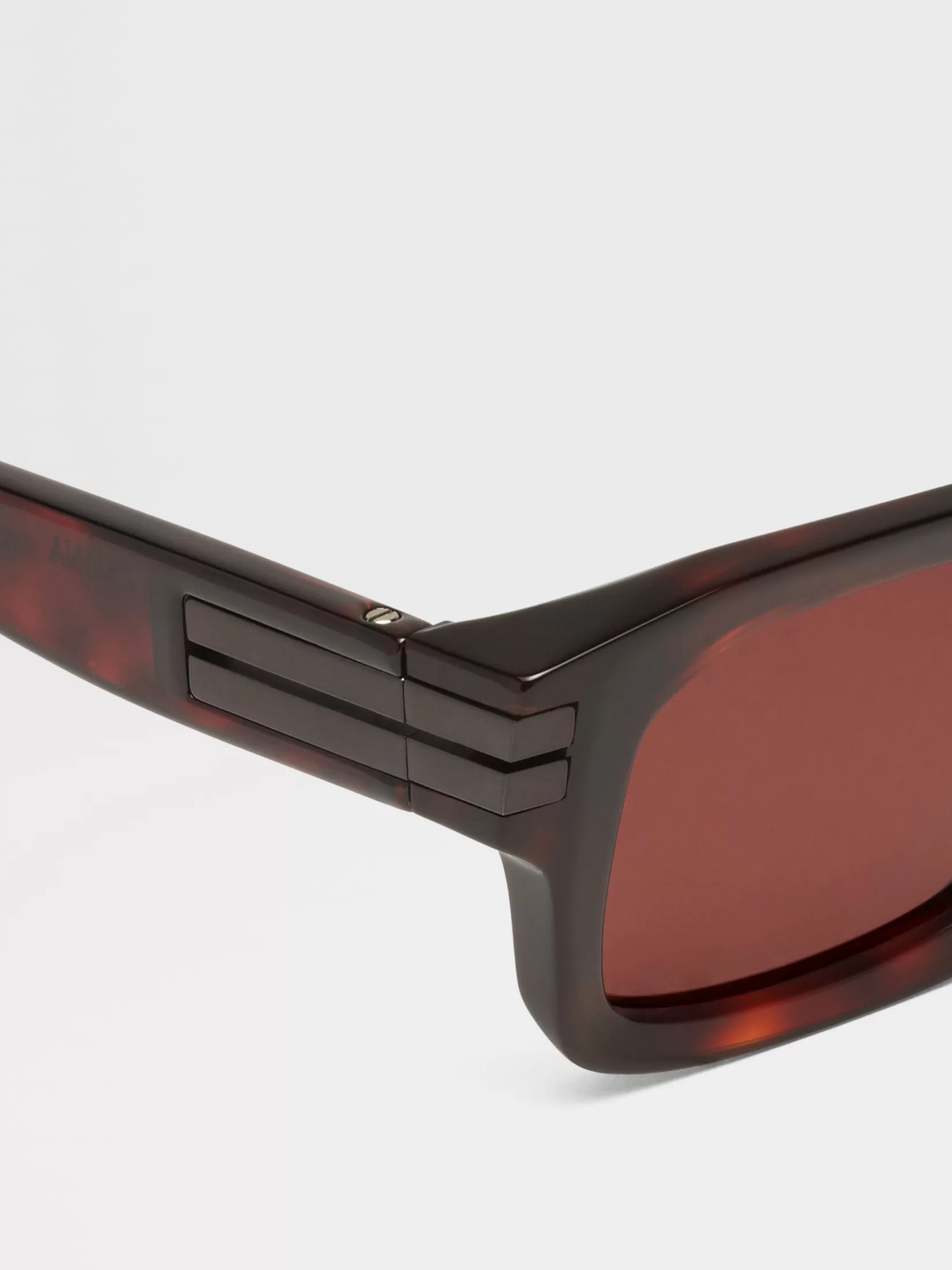 New Occhiali da Sole in Acetato Havana Rosso Occhiali Da Sole
