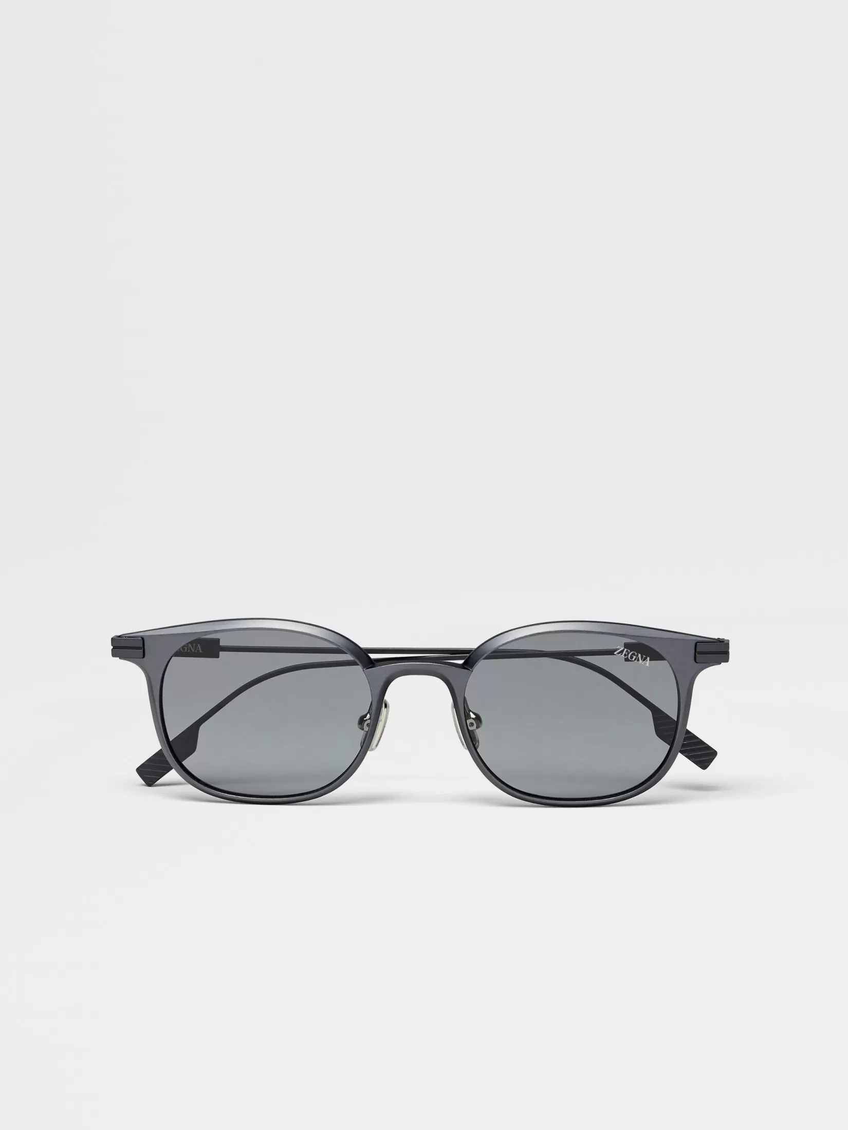 Clearance Occhiali da Sole in Alluminio Argento Scuro Occhiali Da Sole