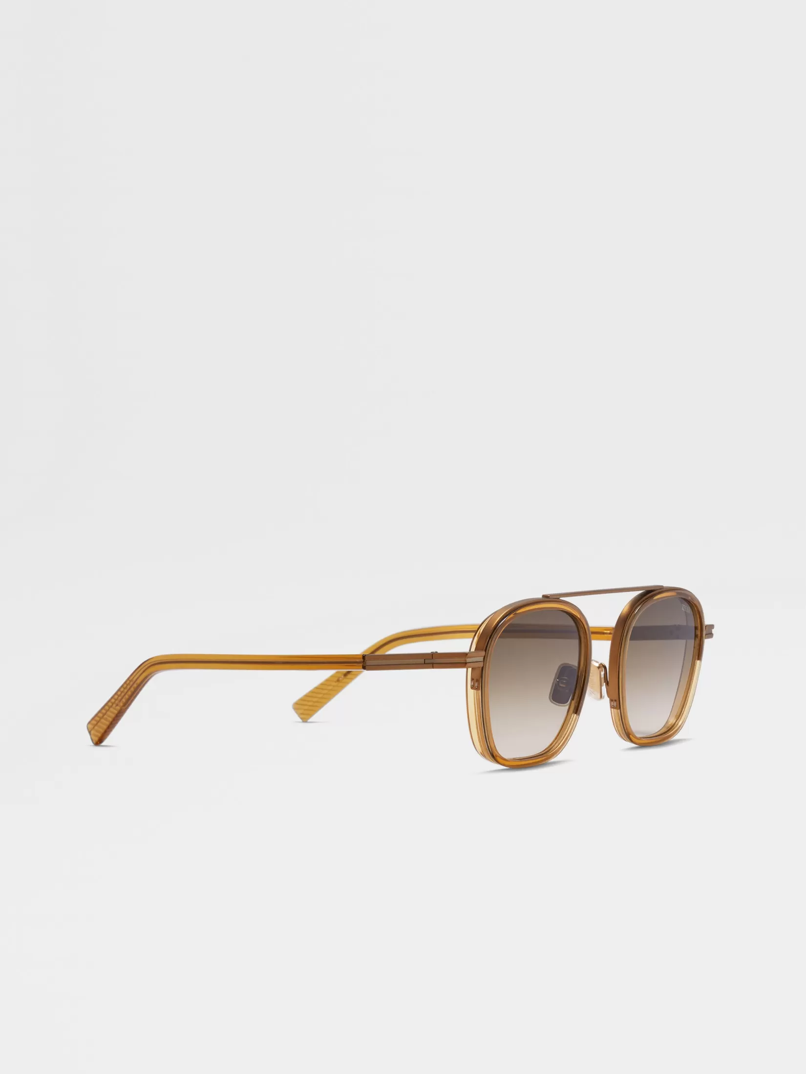 Flash Sale Occhiali da Sole Orizzonte I in Acetato e Metallo Ambra Trasparente Essentials Resort | Occhiali Da Sole