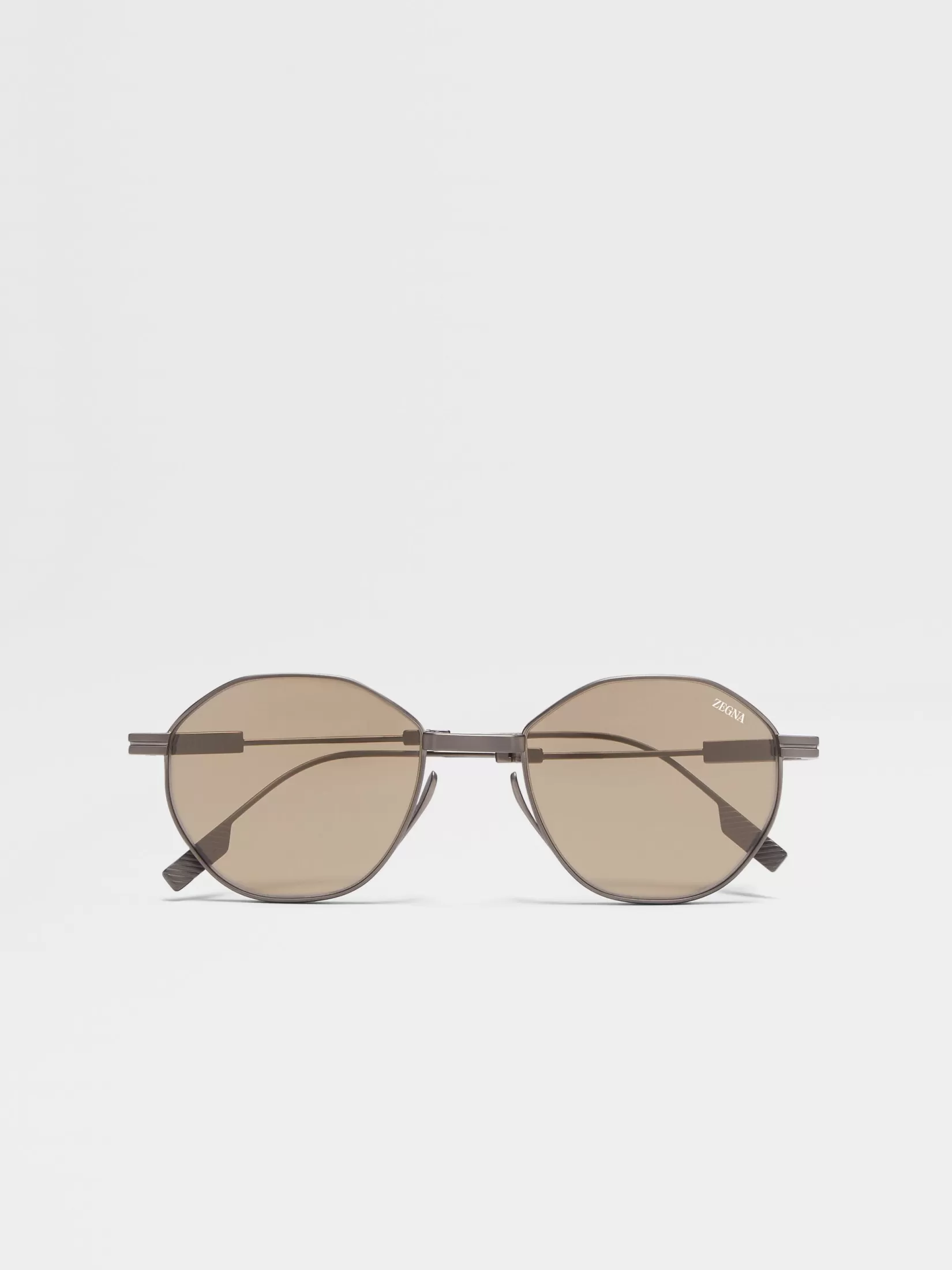 Cheap Occhiali da Sole Pieghevoli in Titanio Bronzo Chiaro Occhiali Da Sole