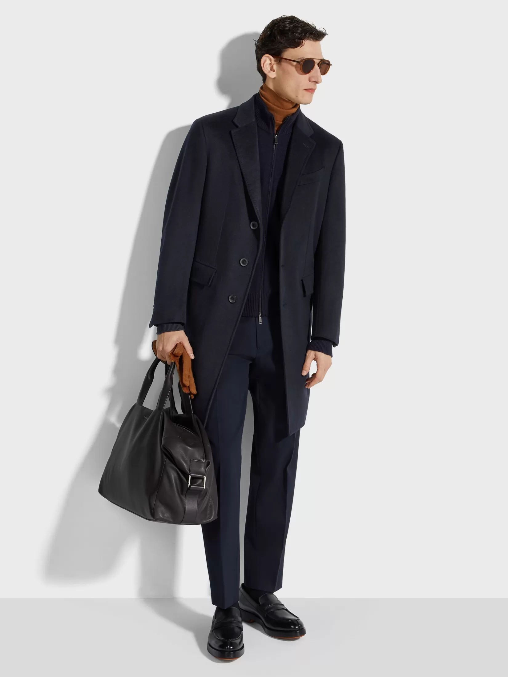 New Overcoat in Oasi Cashmere Blu Navy Giacche E Cappotti