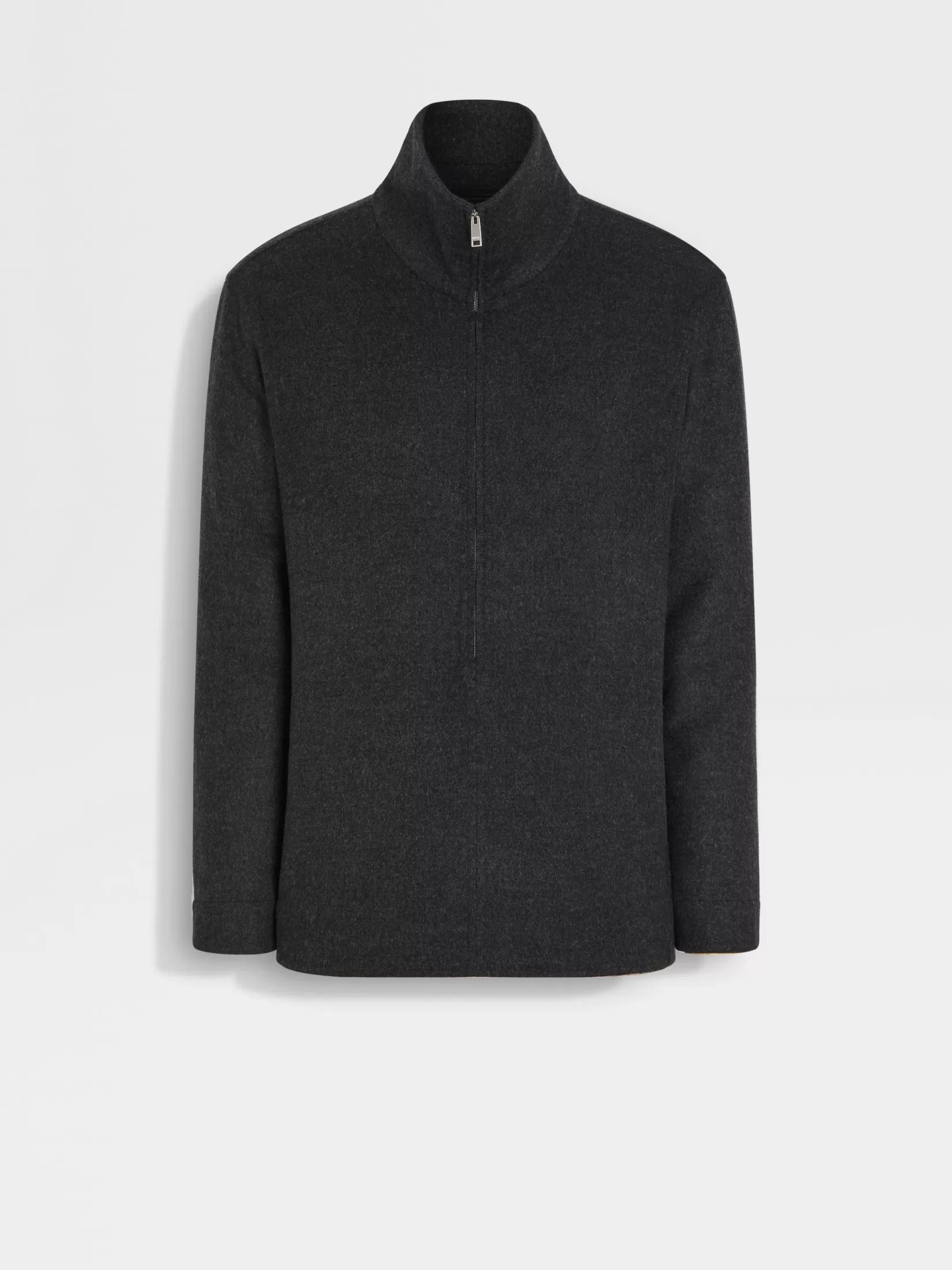 Sale Overshirt in Trofeo™ Cashmere Grigio Scuro Mélange Overshirts E Chore Jackets