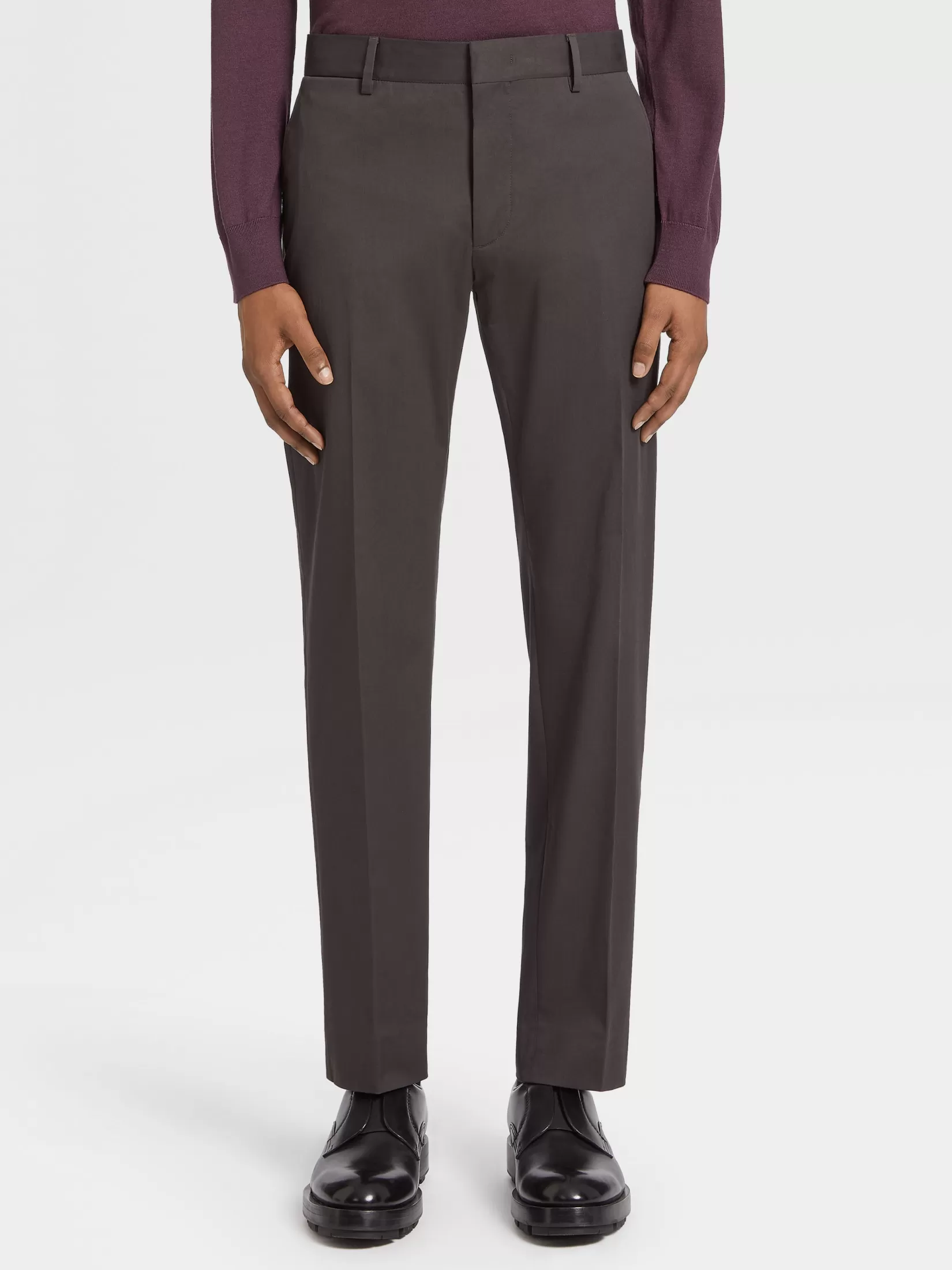 Clearance Pantaloni Comfort Cotton Marrone Scuro Pantaloni