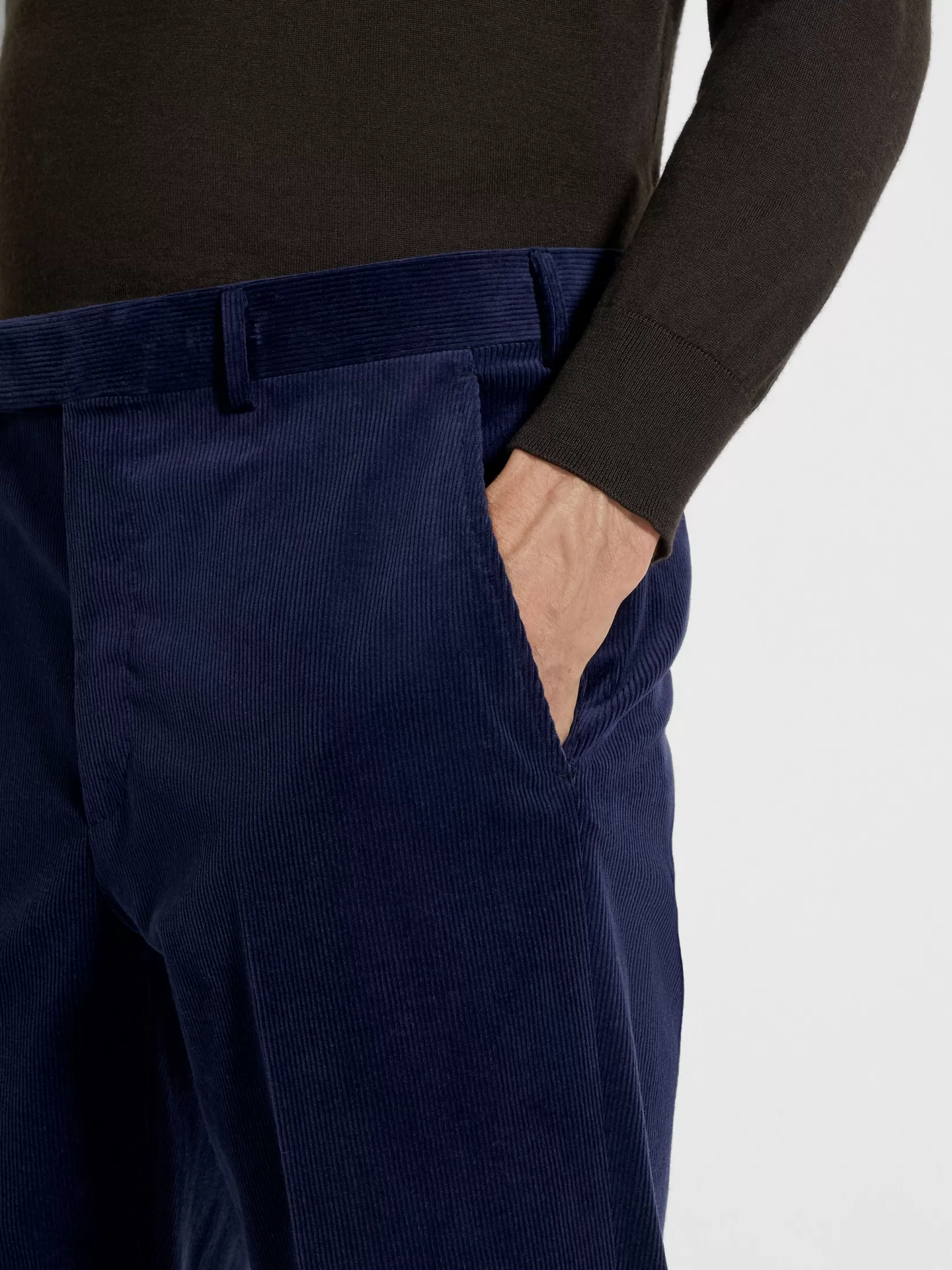 Hot Pantaloni in Cashco Blu Inchiostro Pantaloni | Abiti