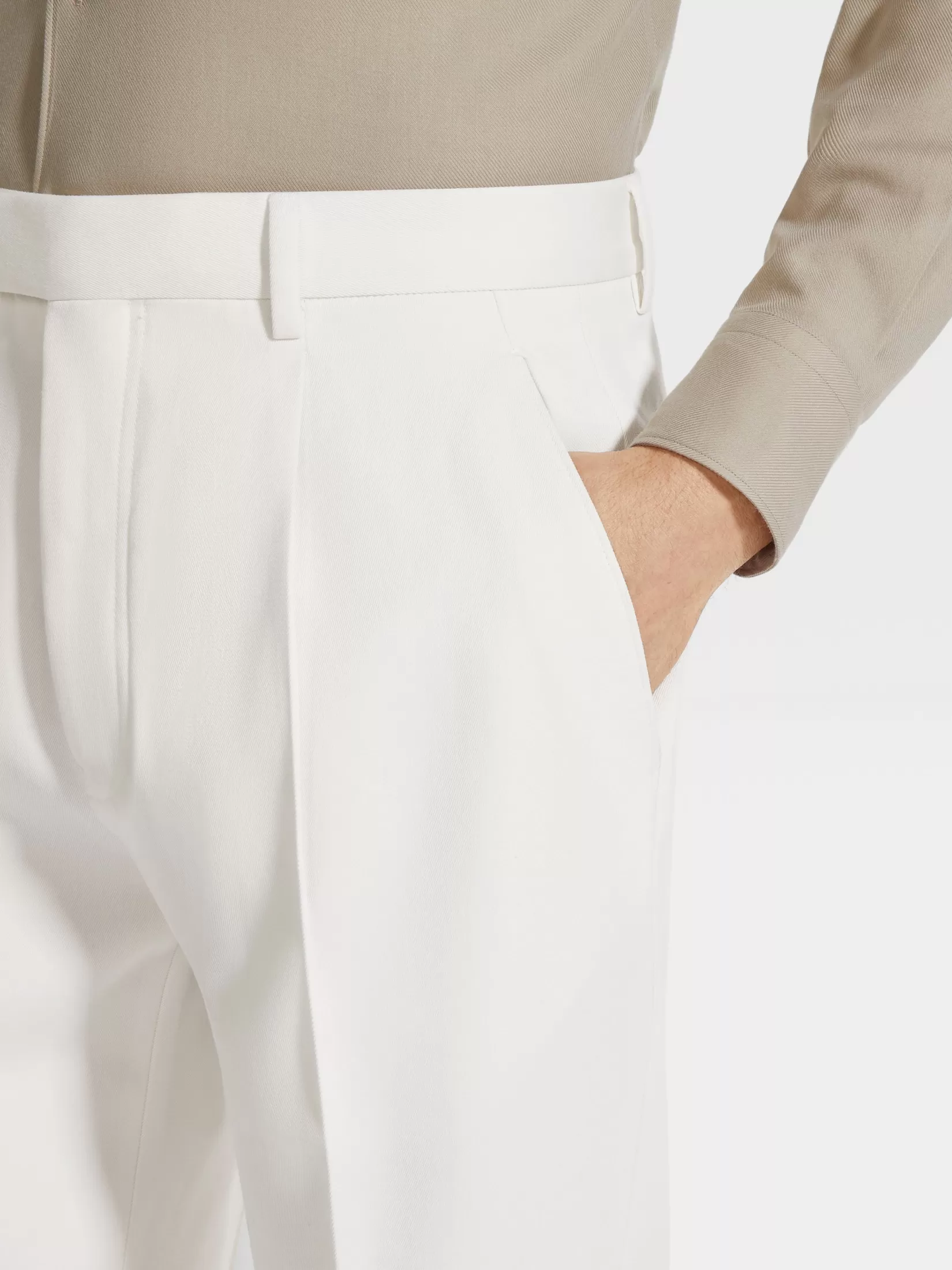 Shop Pantaloni in Cotone e Lana Bianchi In Viaggio Con Stile | Pantaloni