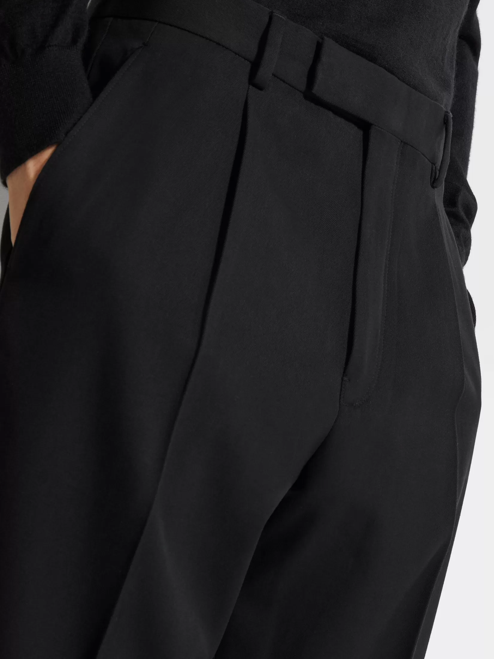 Best Sale Pantaloni in Cotone e Lana Neri Pantaloni