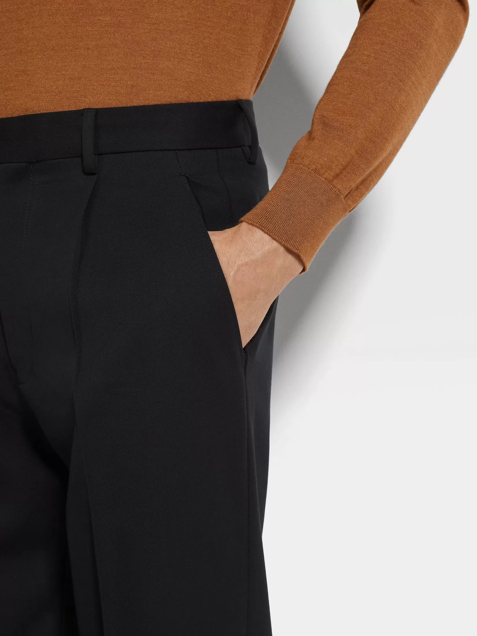 Cheap Pantaloni in Cotone e Lana Neri In Viaggio Con Stile | Pantaloni
