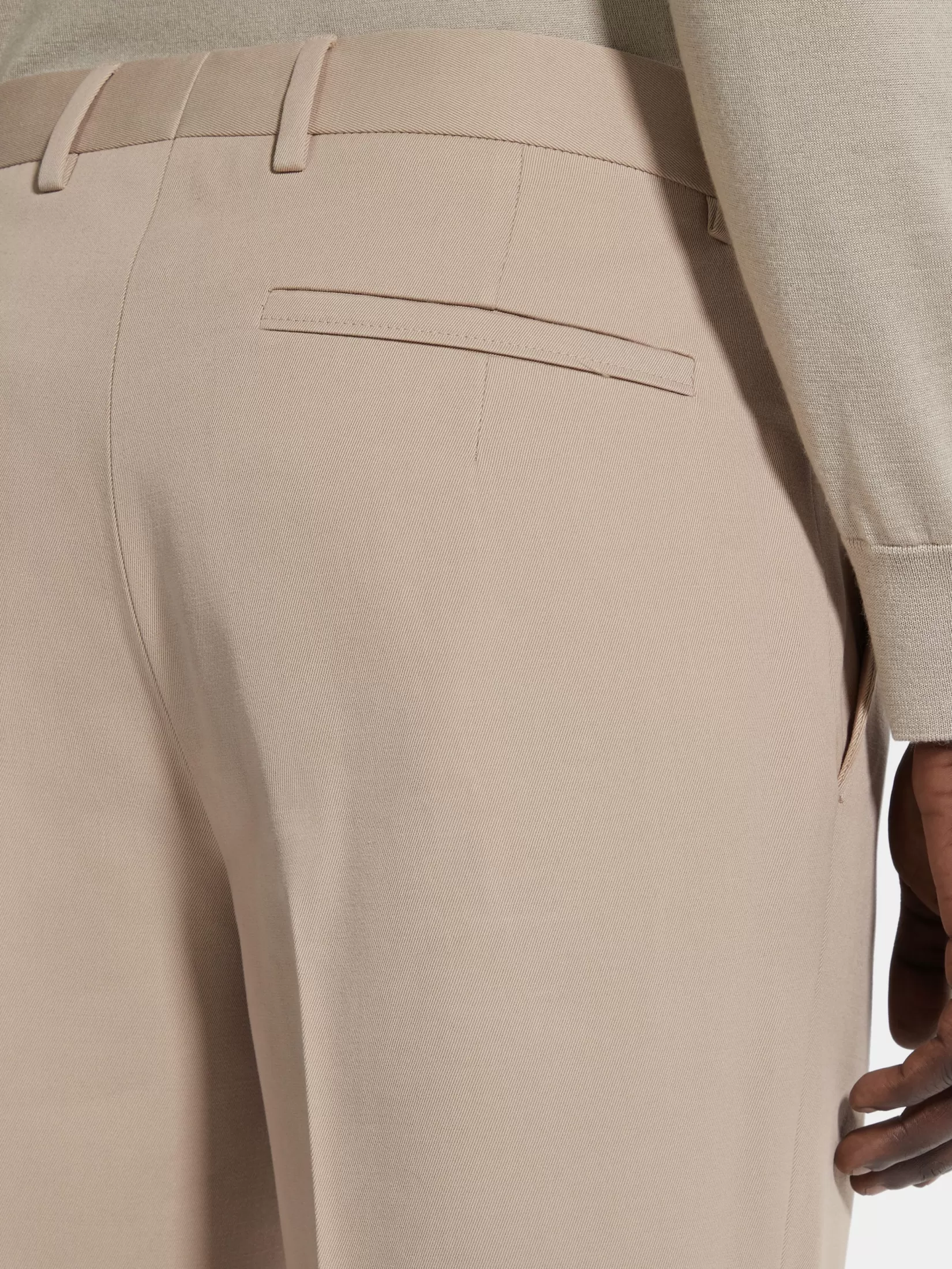 Store Pantaloni in Cotone e Lana Tortora Chiaro In Viaggio Con Stile | Pantaloni