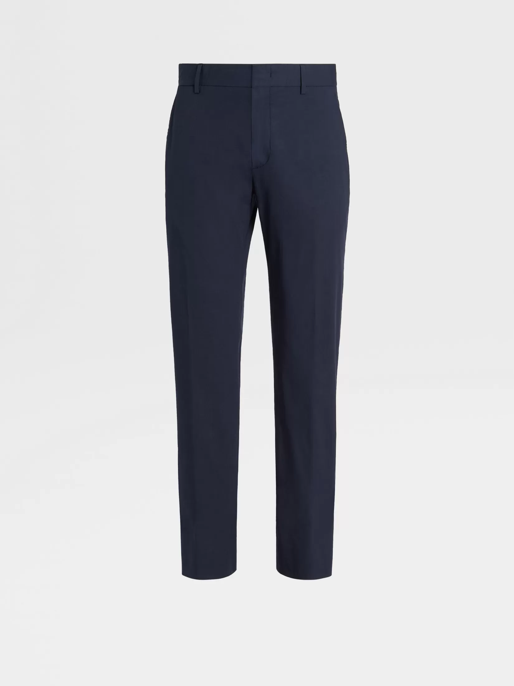 Discount Pantaloni in Cotone Elasticizzato Blu Navy Pantaloni