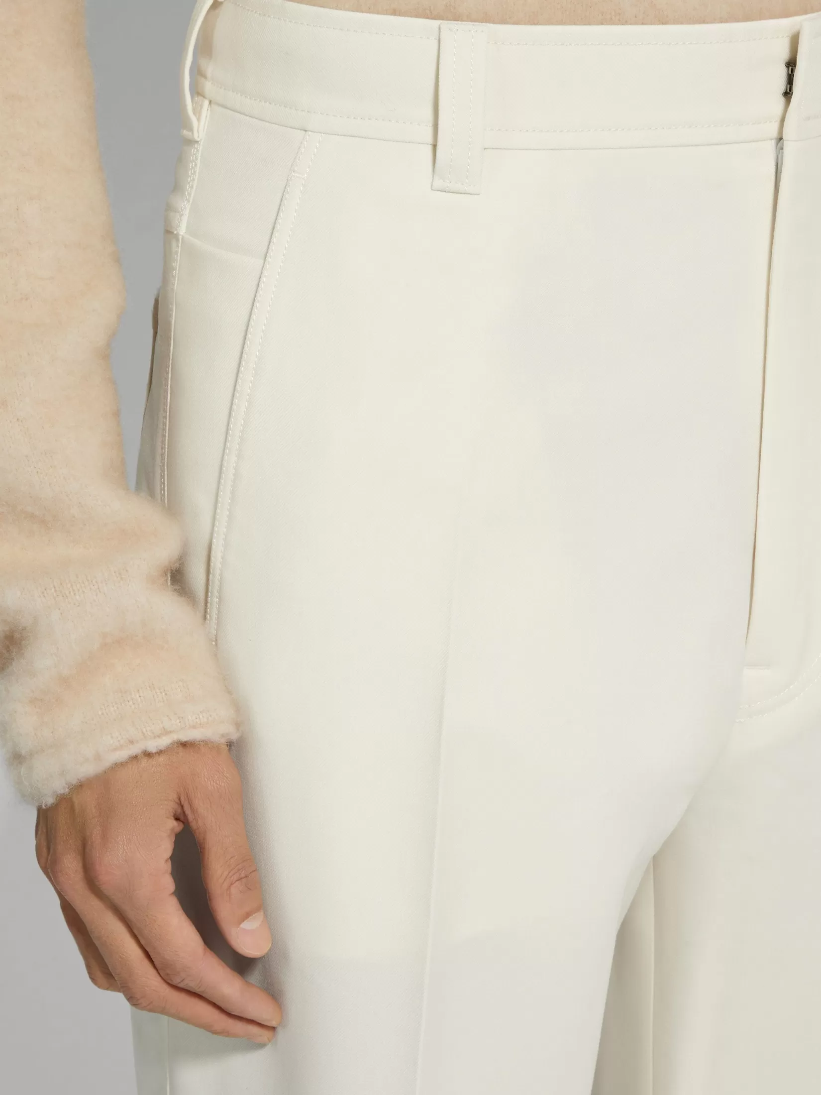 Flash Sale Pantaloni in Lana Bianchi Pantaloni