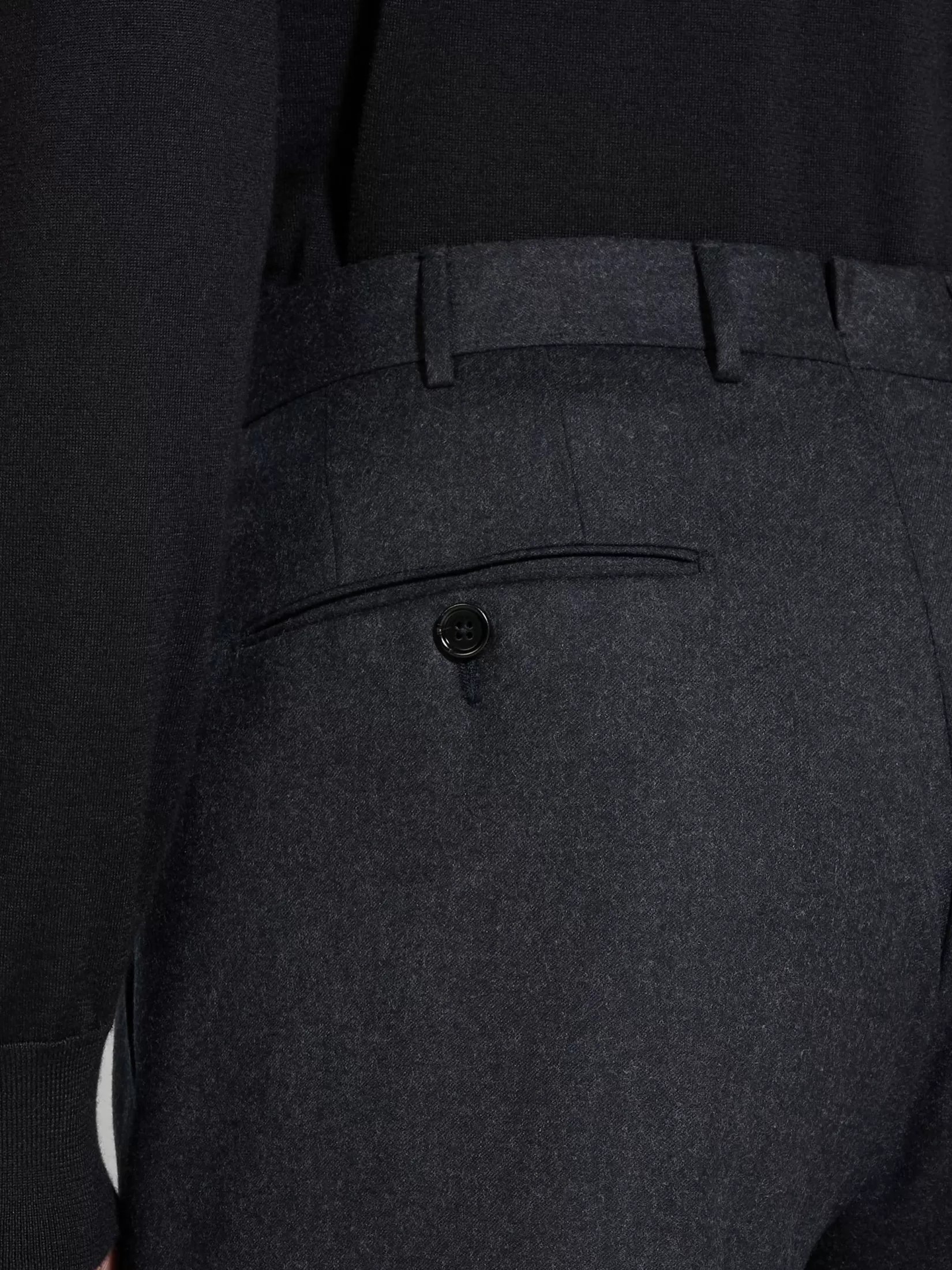 Shop Pantaloni in Lana Grigio Scuro Pantaloni
