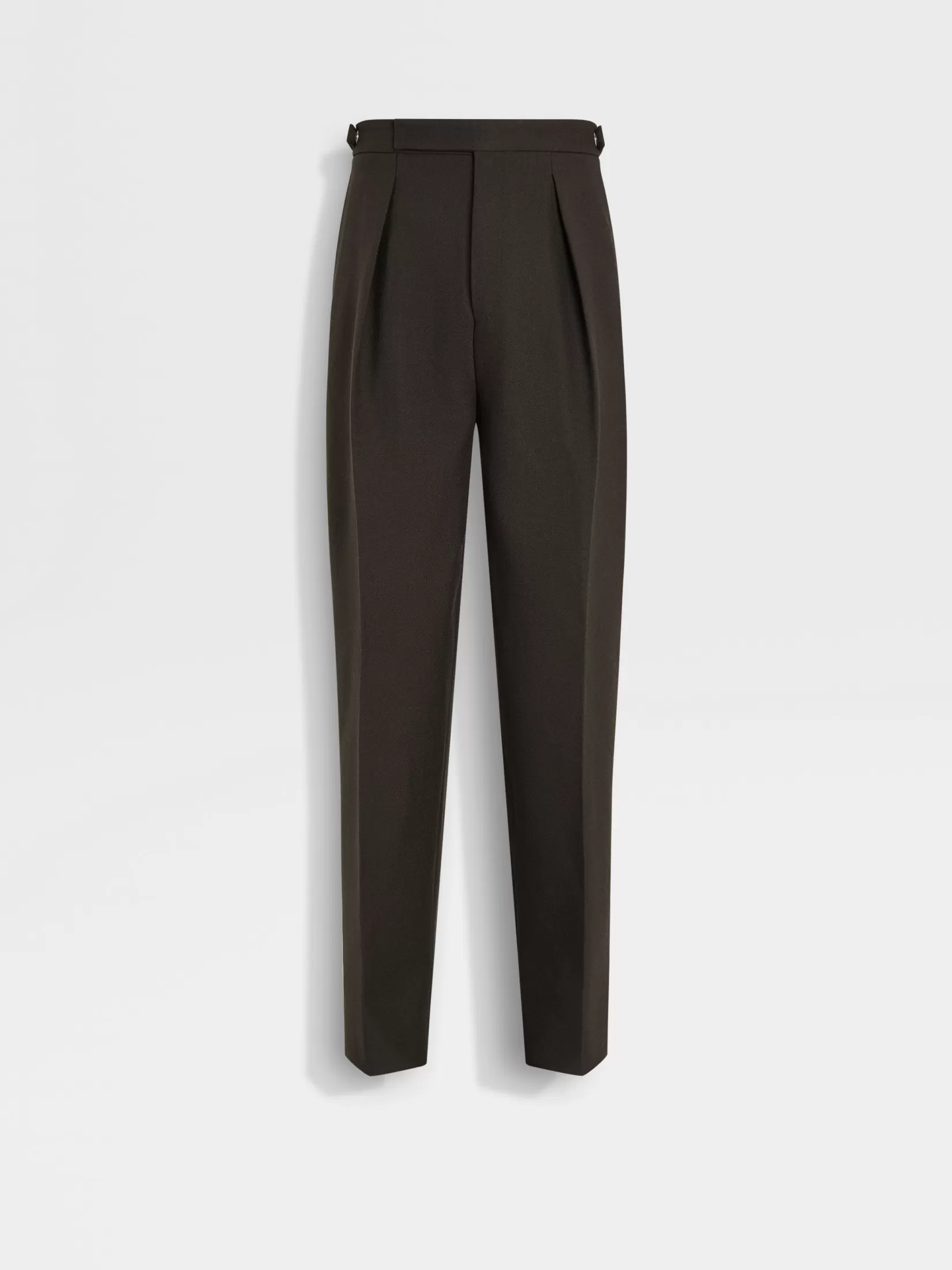 Cheap Pantaloni in Lana Marrone Scuro Pantaloni