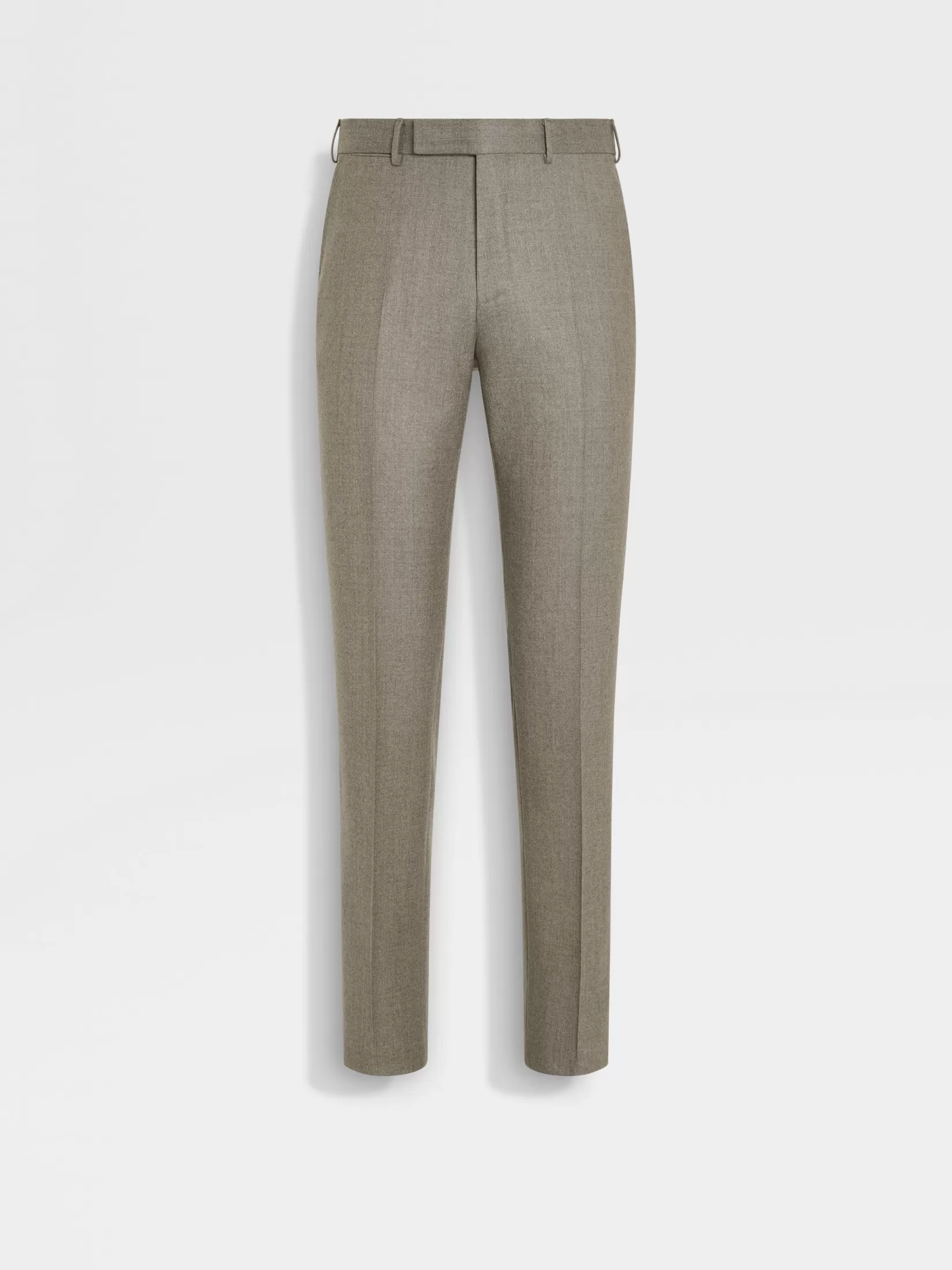 Fashion Pantaloni in Lana Tortora Chiaro Pantaloni