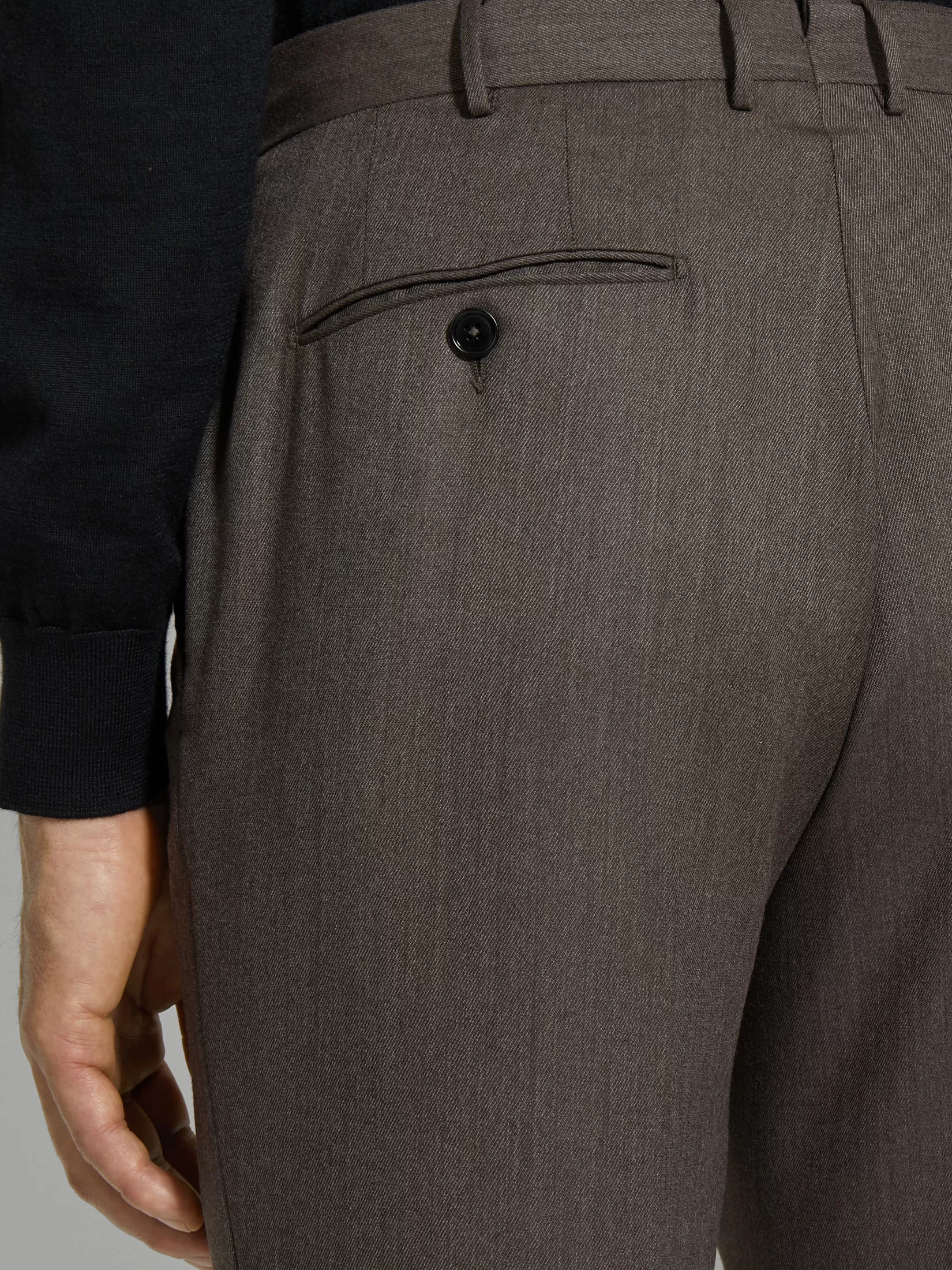 Discount Pantaloni in Lana Trofeo™ Marroni Pantaloni