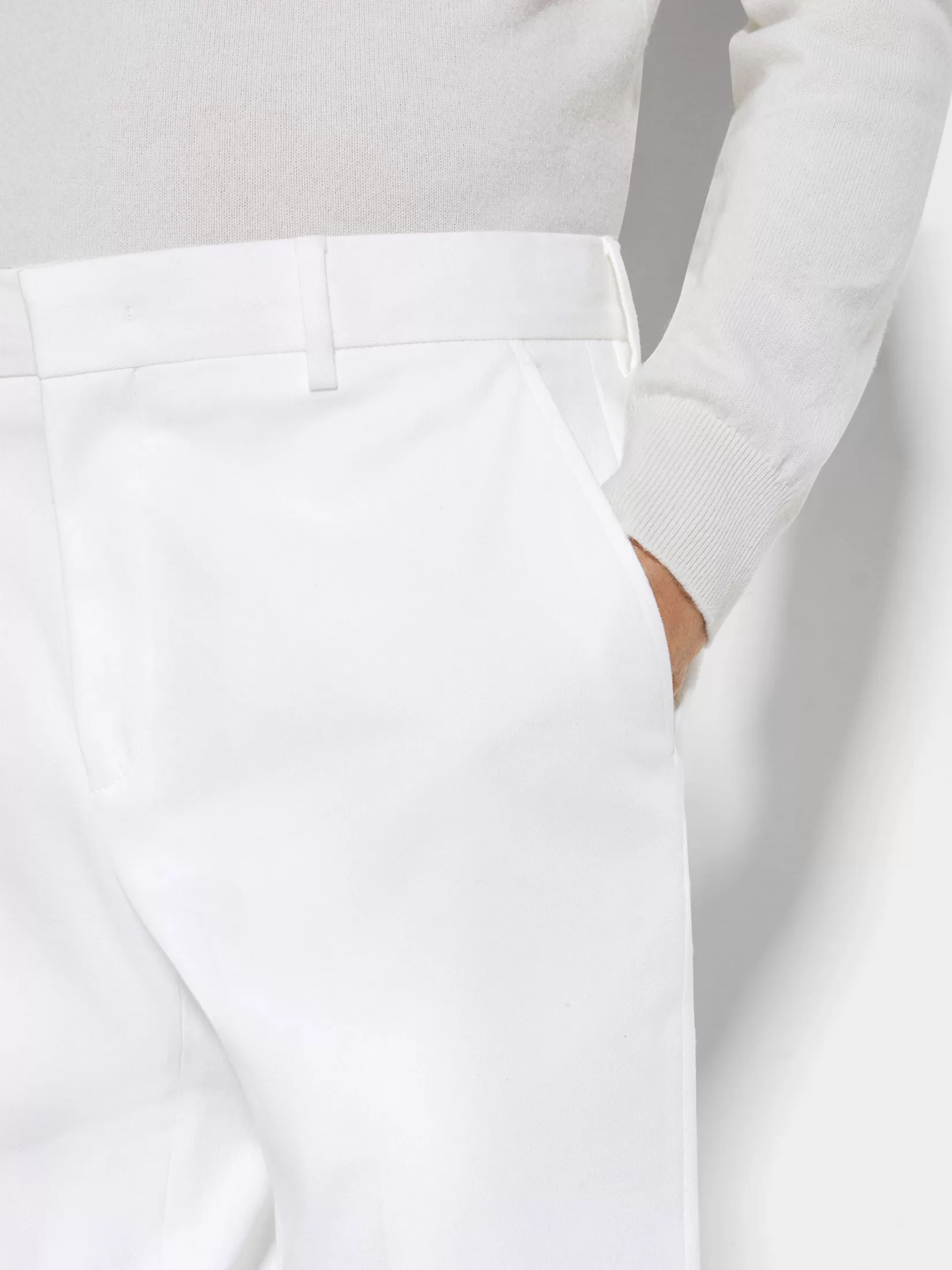 Flash Sale Pantaloni in Misto Cotone Winter Chino Bianchi In Viaggio Con Stile | Pantaloni