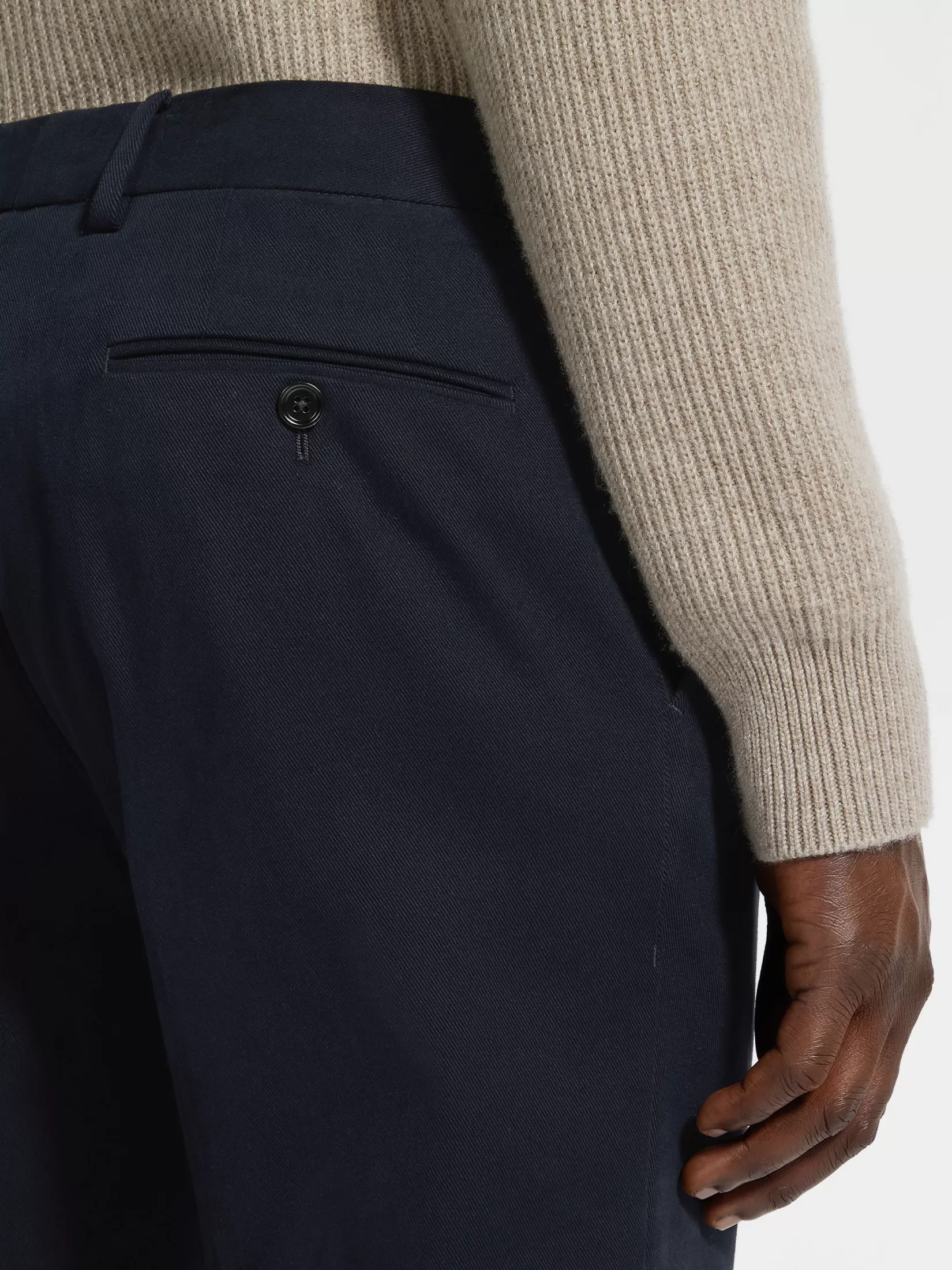 Fashion Pantaloni in Misto Cotone Winter Chino Blu Navy In Viaggio Con Stile | Pantaloni