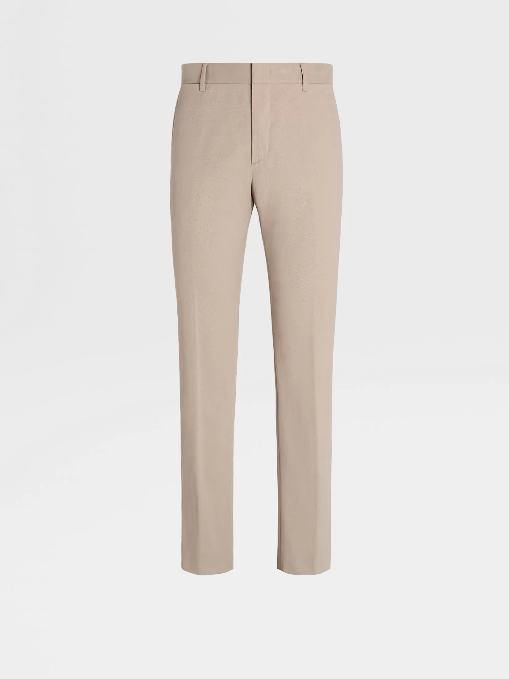 Cheap Pantaloni in Misto Cotone Winter Chino Tortora Chiaro Pantaloni