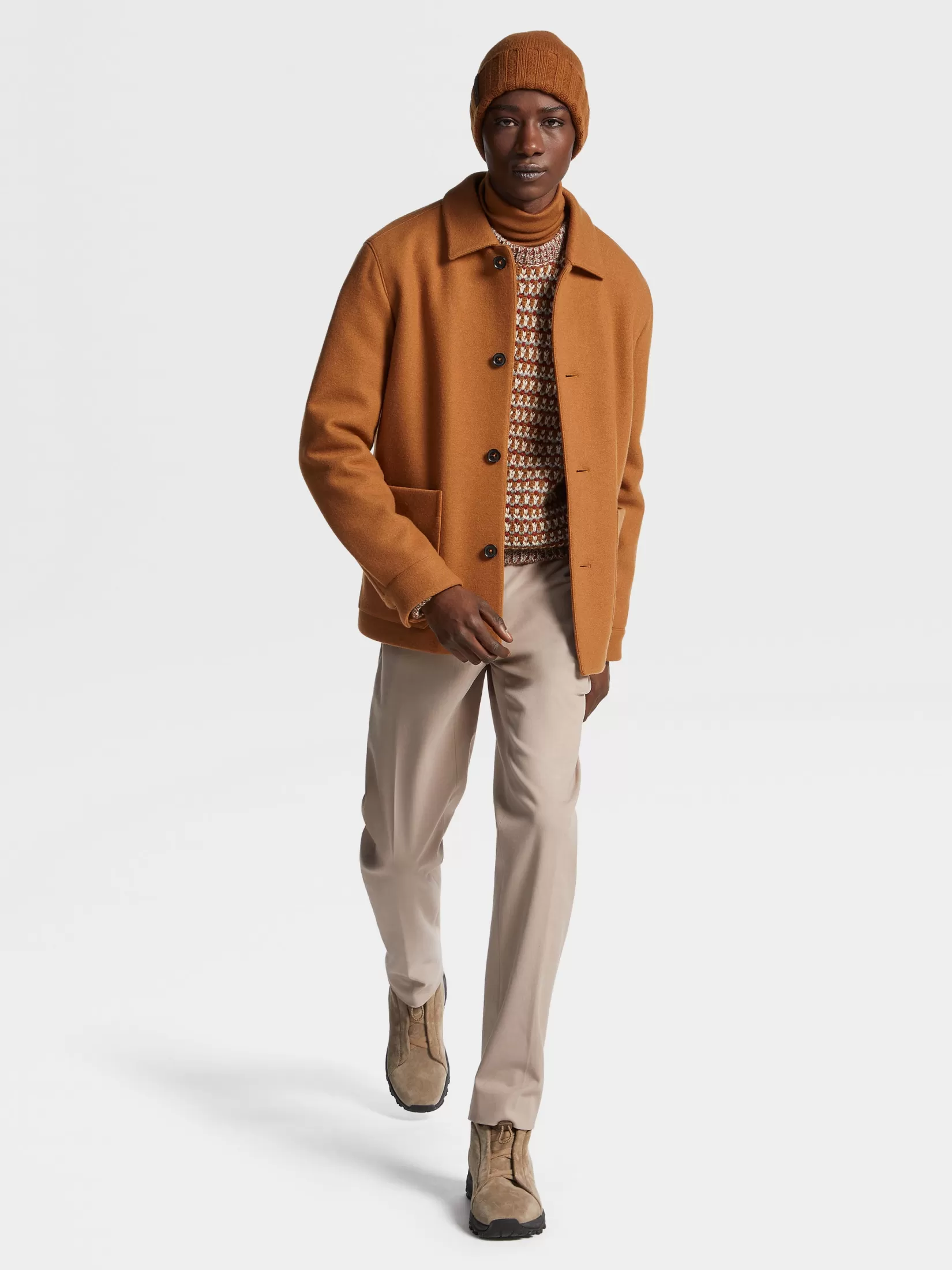 Cheap Pantaloni in Misto Cotone Winter Chino Tortora Chiaro Pantaloni