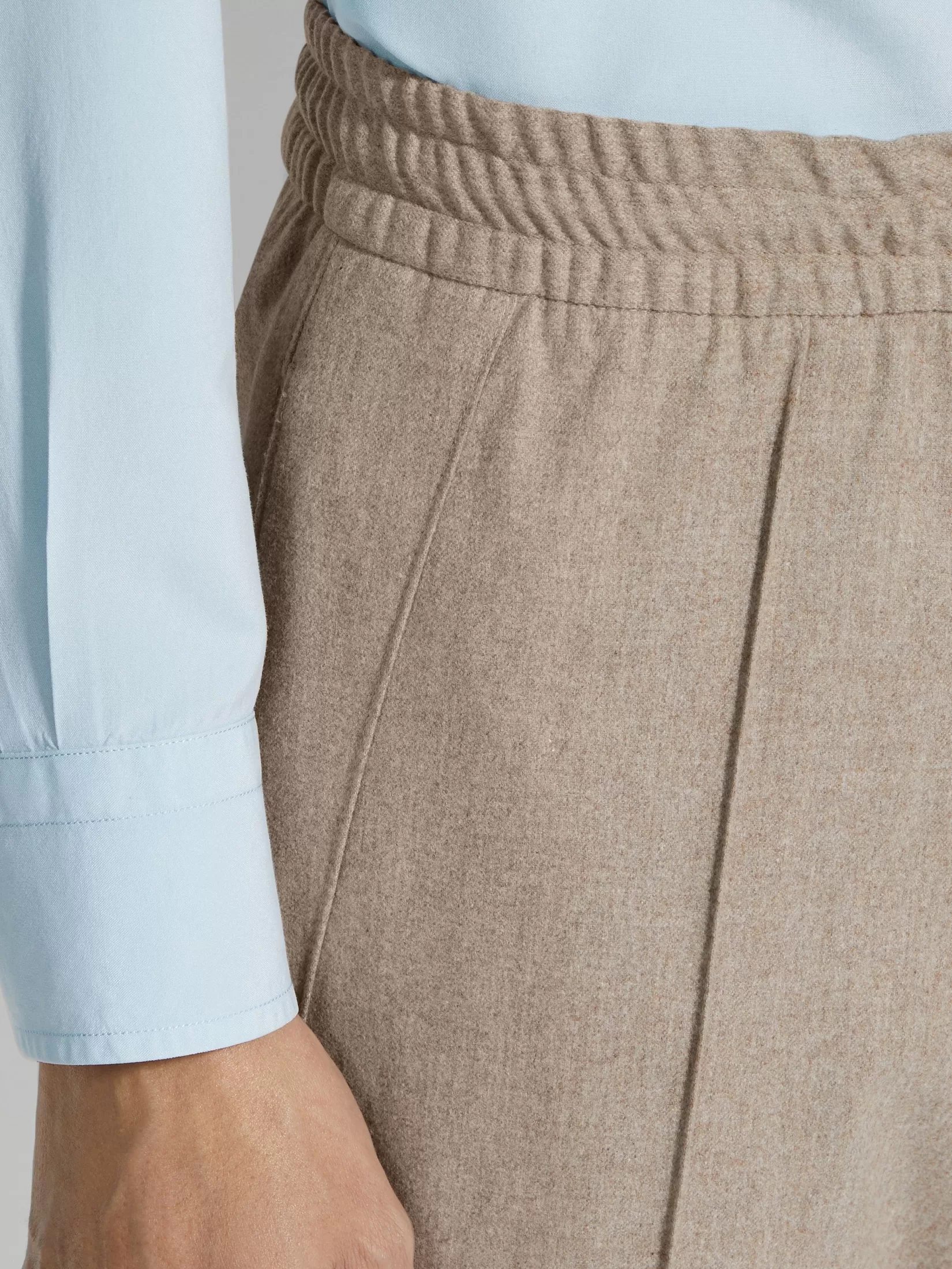 Sale Pantaloni Jogger in Lana 15milmil15 Tortora Chiaro Joggers E Felpe