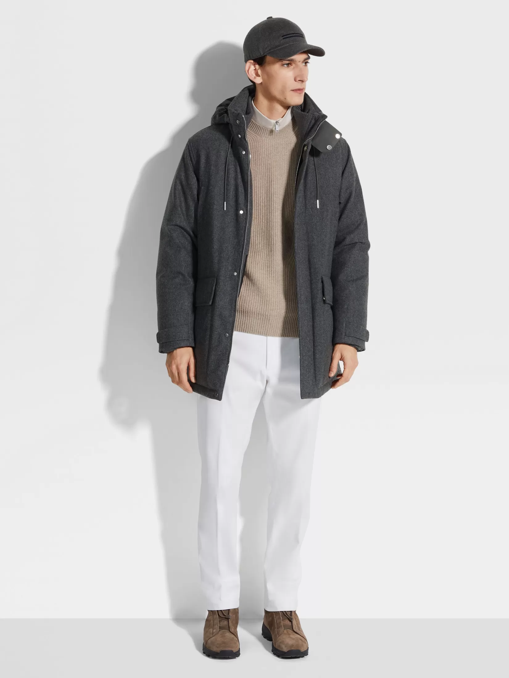 Flash Sale Parka in Lana Merino Tecnica In Viaggio Con Stile | Piumini