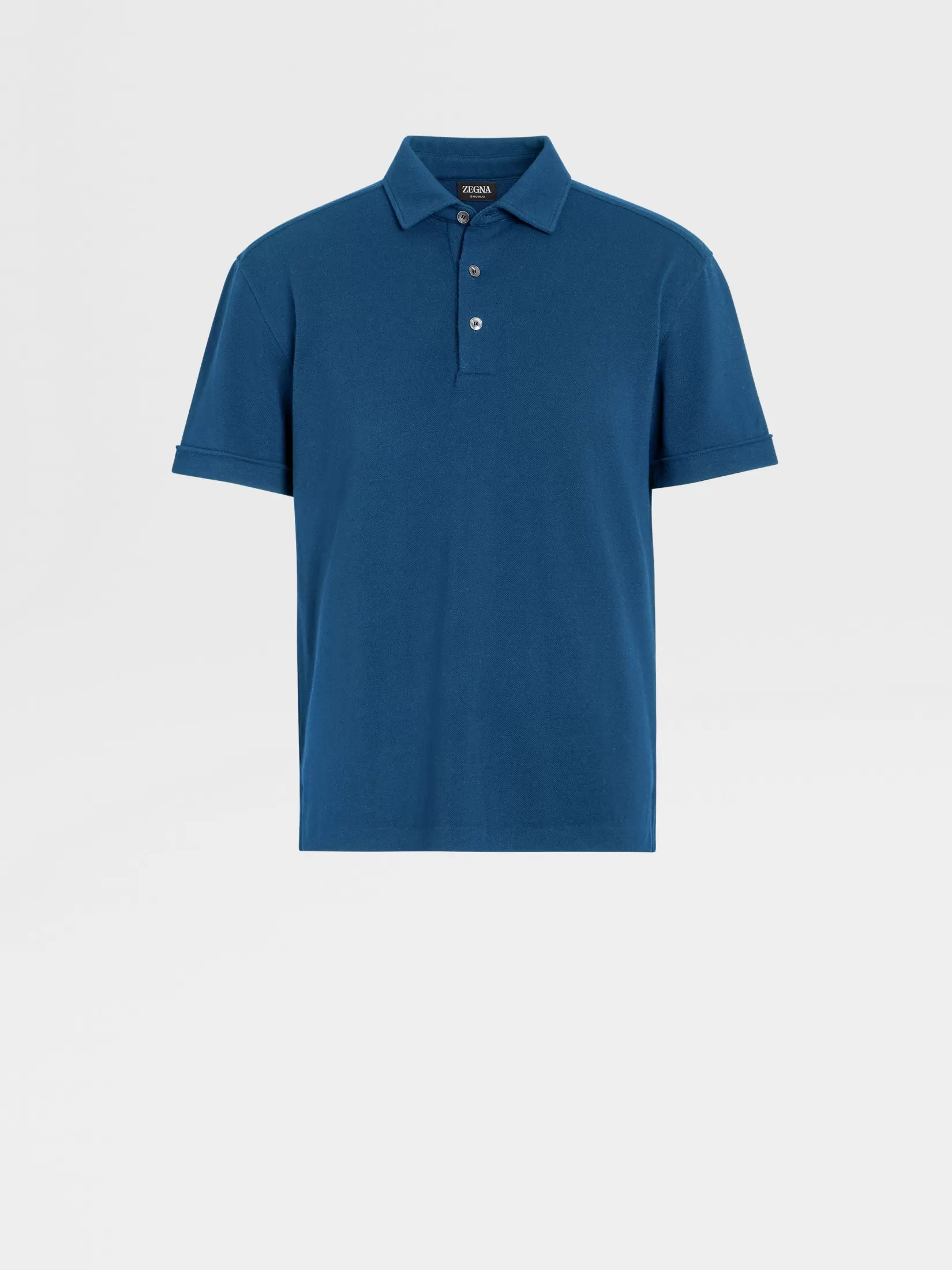 Best Polo a Maniche Corte in Lana 12milmil12 Blu Teal Mélange Polo