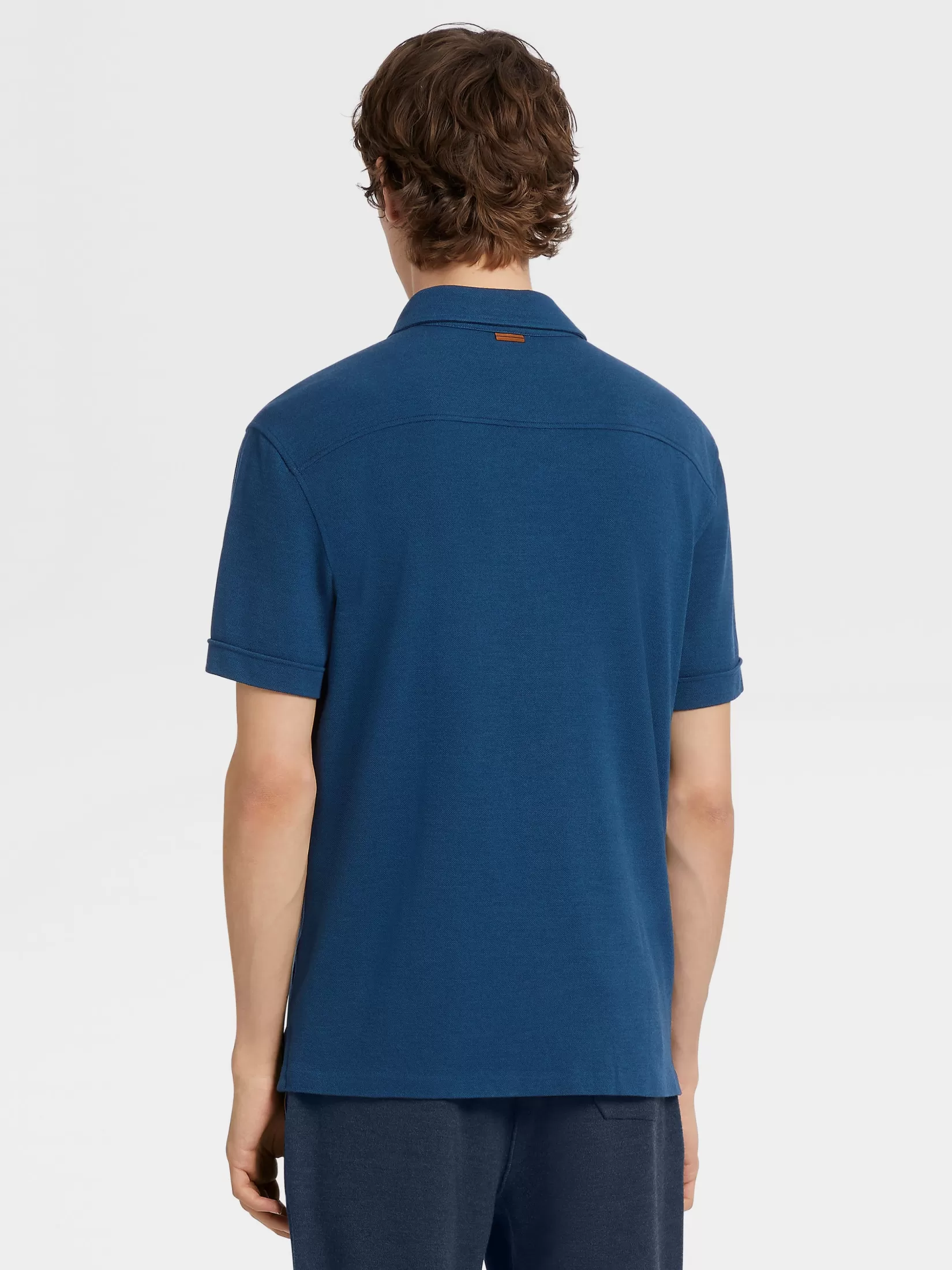 Best Polo a Maniche Corte in Lana 12milmil12 Blu Teal Mélange Polo