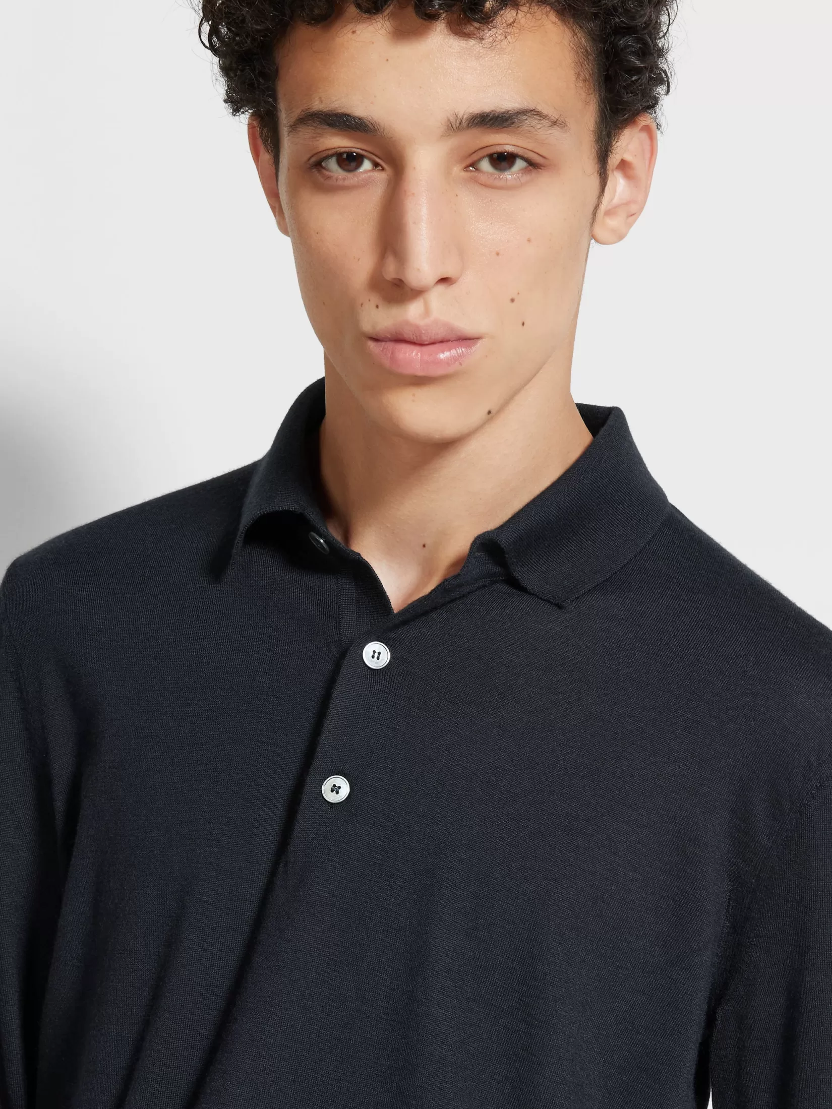 Cheap Polo in Cashseta Blu Navy Mélange Maglieria