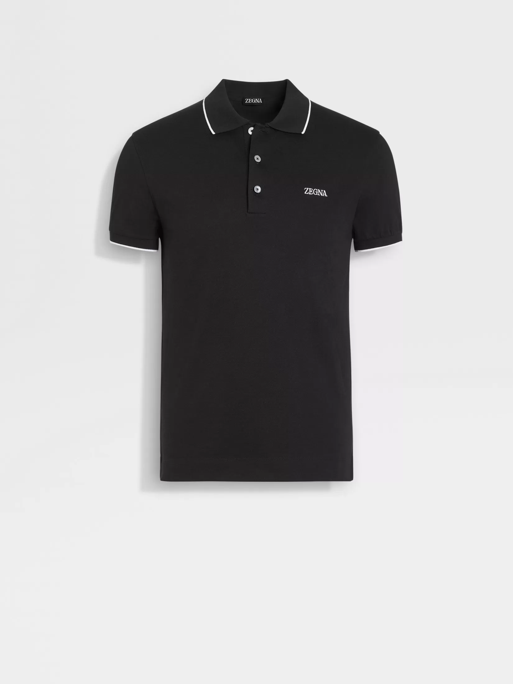 Best Sale Polo in Cotone Elasticizzato Nera Polo