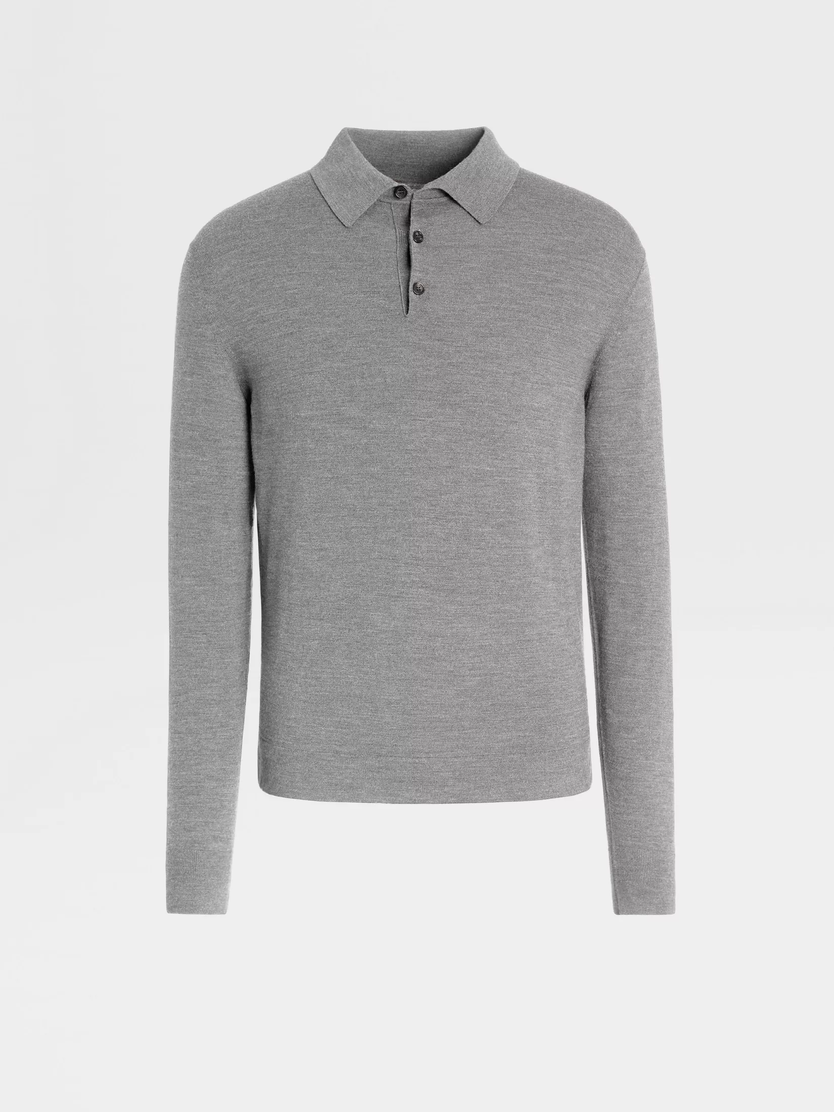 Hot Polo in Lana 12milmil12 Grigio Mélange Maglieria