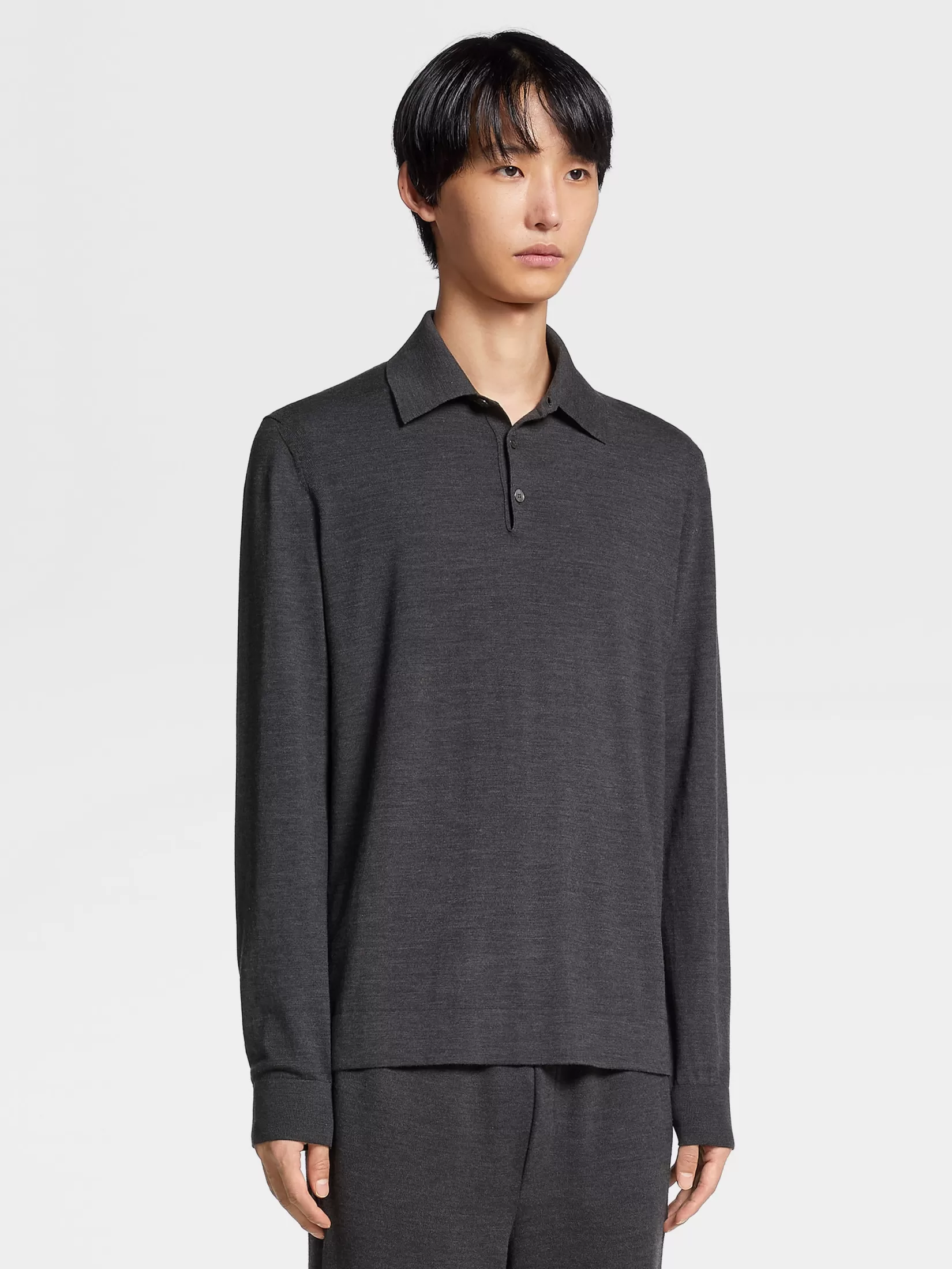 Fashion Polo in Lana 12milmil12 Grigio Scuro Polo | Maglieria