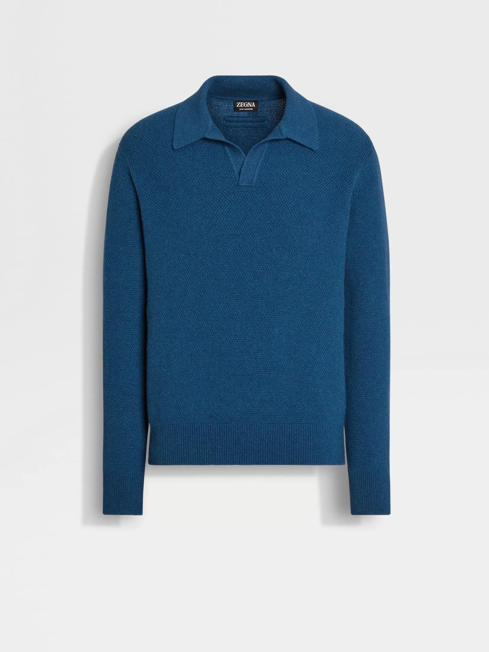 Online Polo in Oasi Cashmere Blu Teal Acceso Mélange Polo | Maglieria