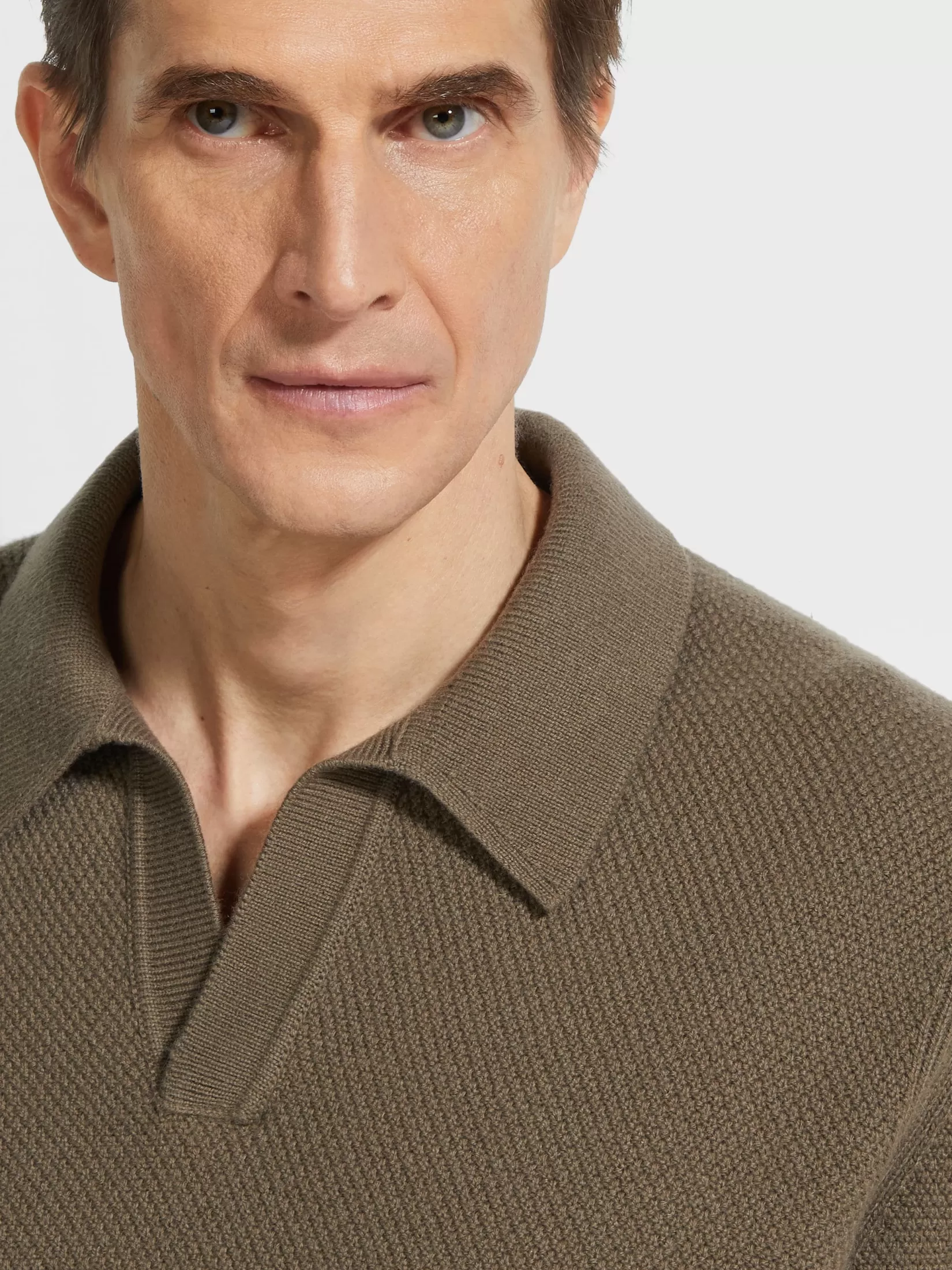 Sale Polo in Oasi Cashmere Cachi Scuro Mélange In Viaggio Con Stile | Polo