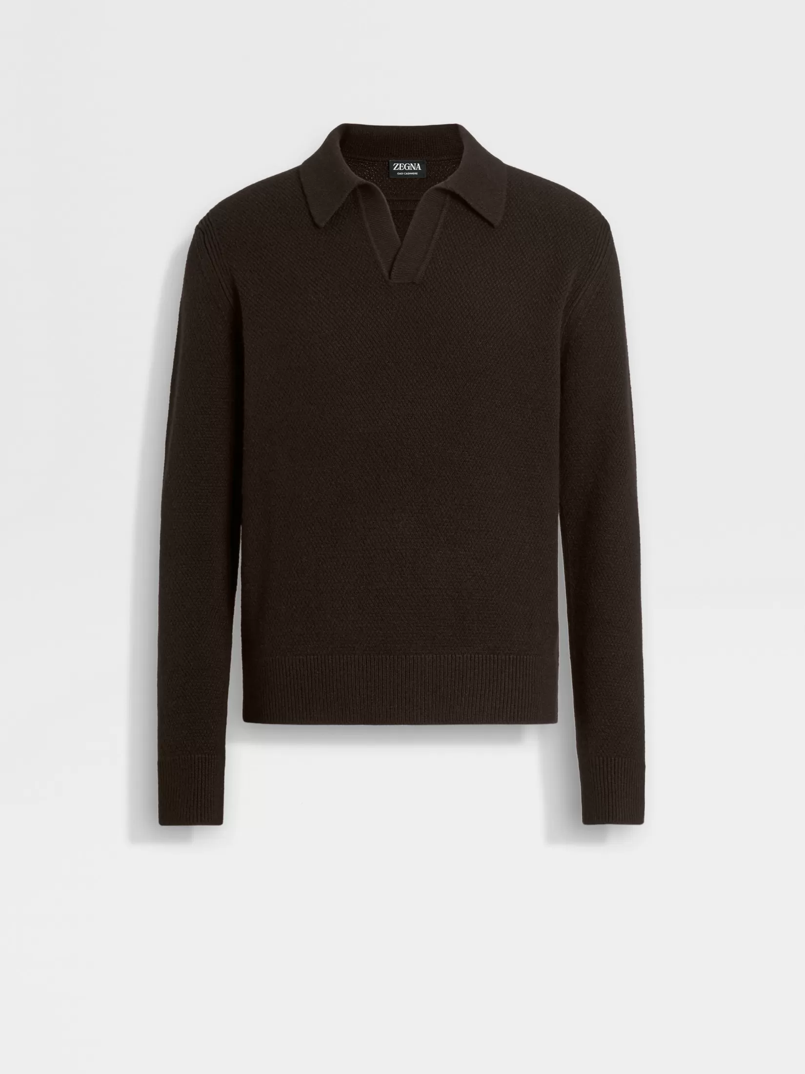 Cheap Polo in Oasi Cashmere Marrone Scuro Mélange Polo | Maglieria