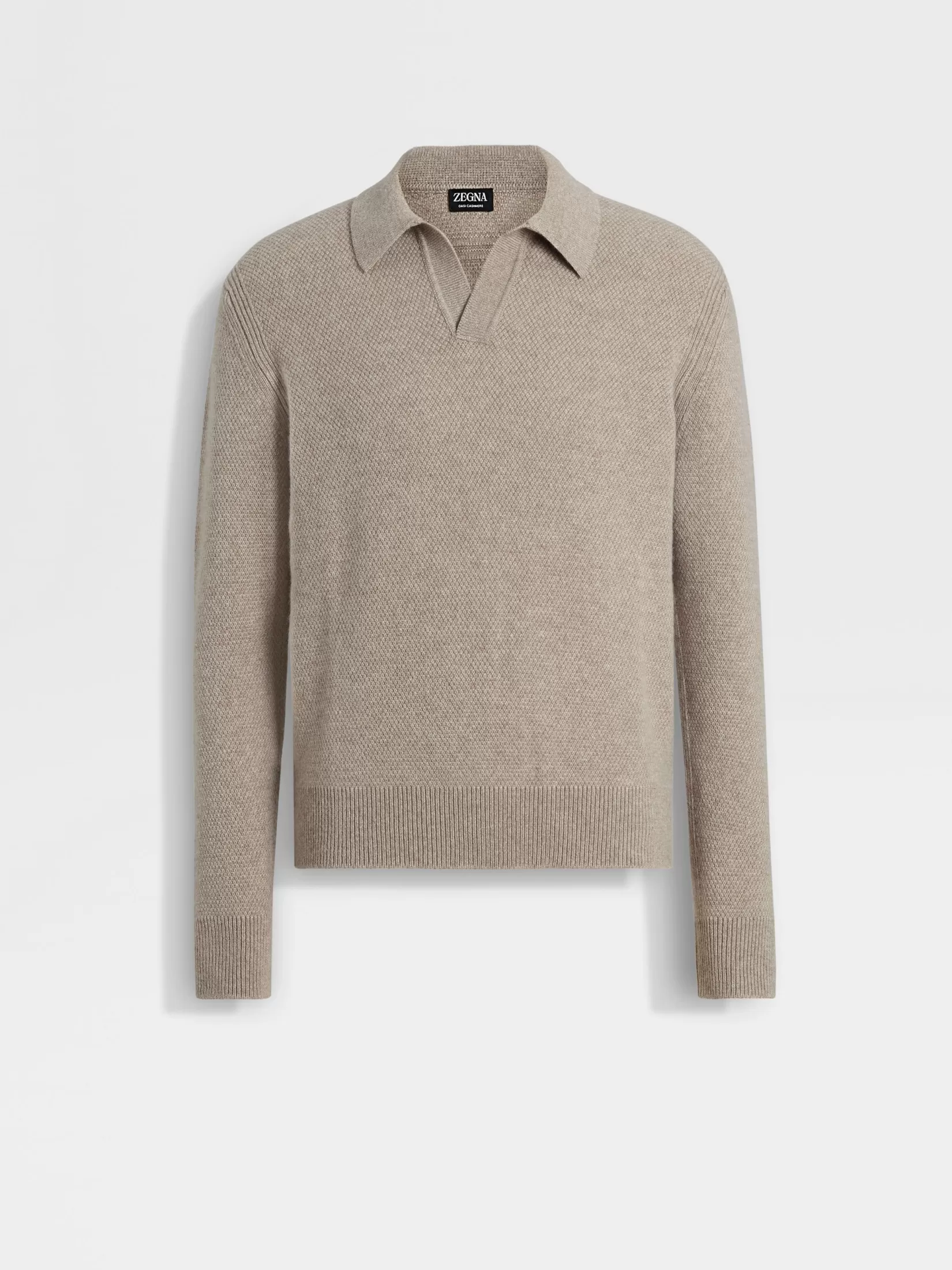 Fashion Polo in Oasi Cashmere Tortora Chiaro Mélange Polo | Maglieria