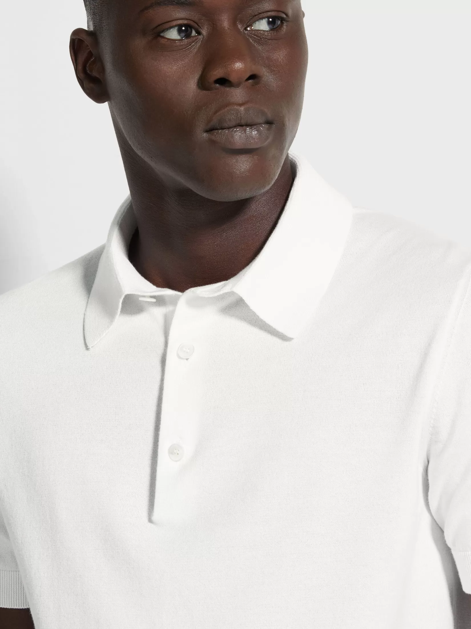 Outlet Polo in Premium Cotton Bianca Essentials Resort | Maglieria
