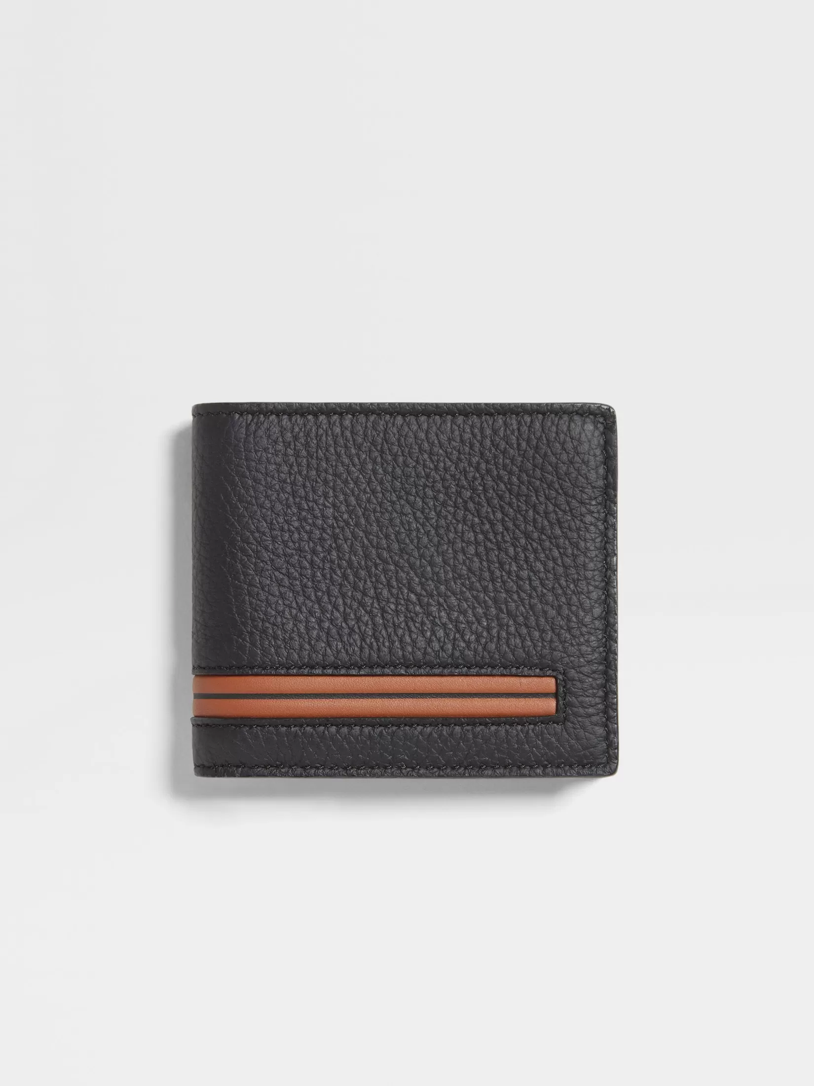 Shop Portafoglio Billfold in Pelle di Cervo Nera Borse E Portafogli