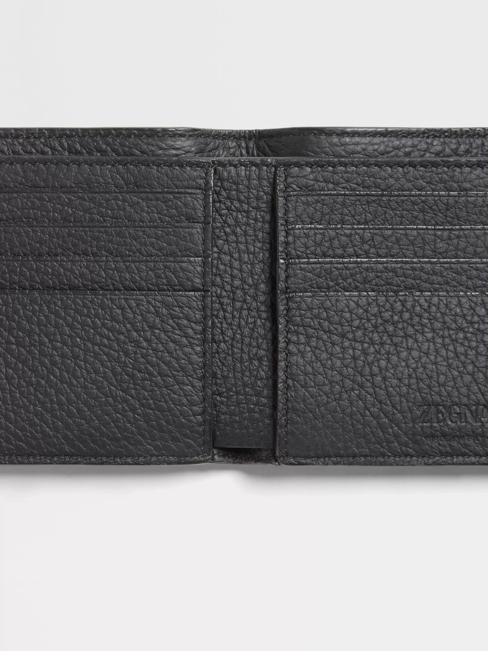 Shop Portafoglio Billfold in Pelle di Cervo Nera Borse E Portafogli