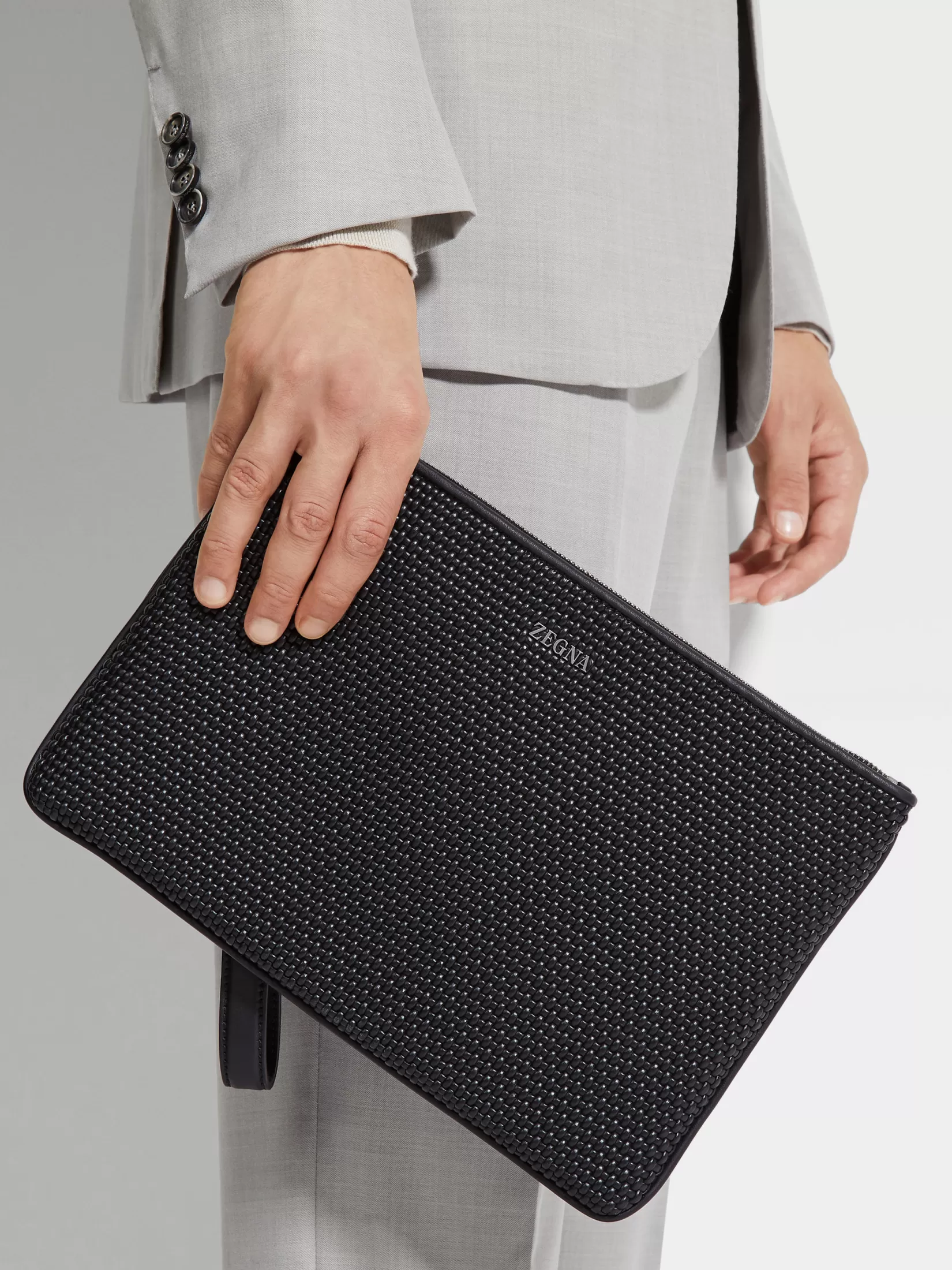 Best Sale Pouch in PELLETESSUTA™ Nera Borse E Portafogli