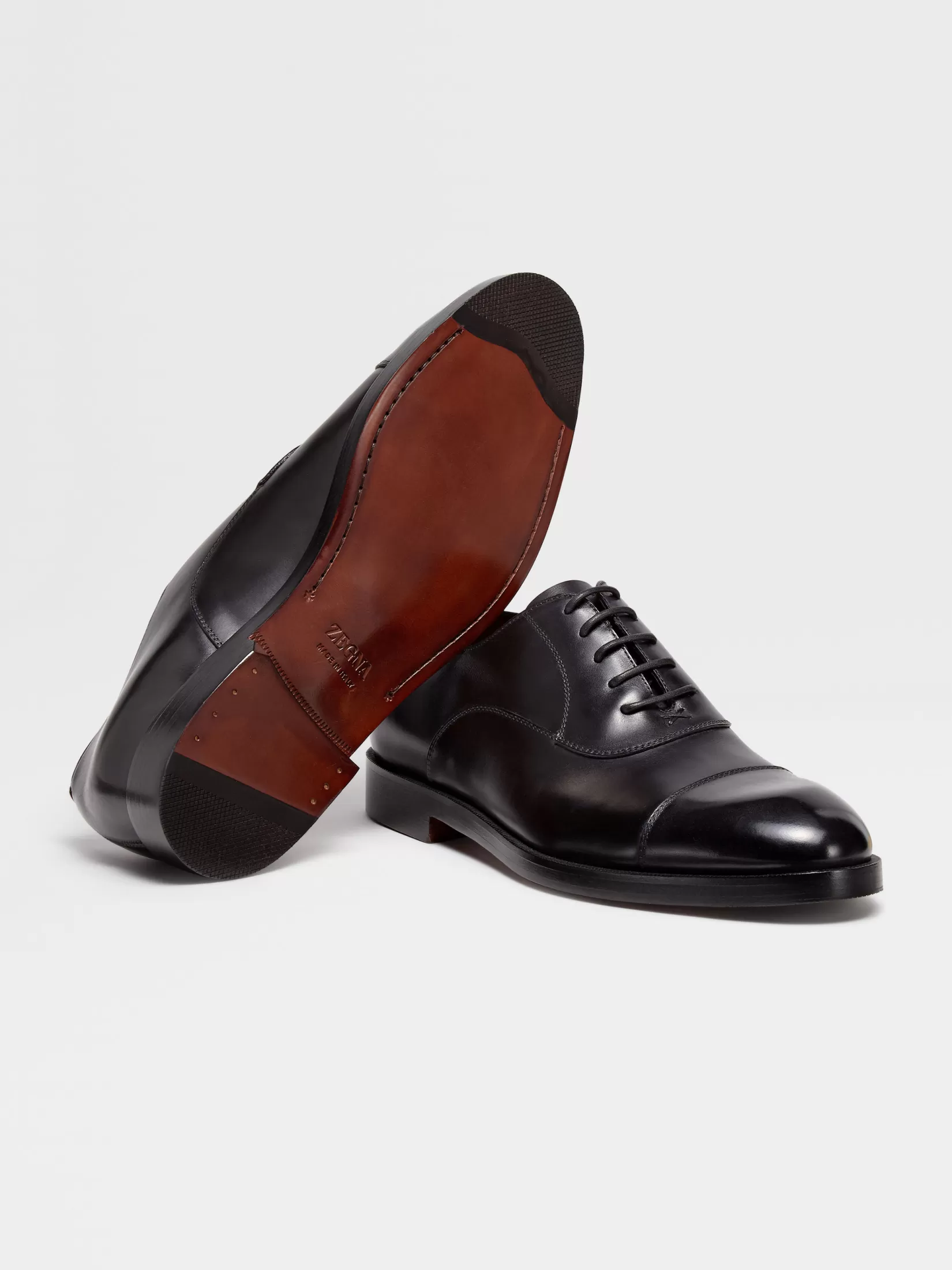 Flash Sale Scarpe Oxford Torino in Pelle Nera Stringate
