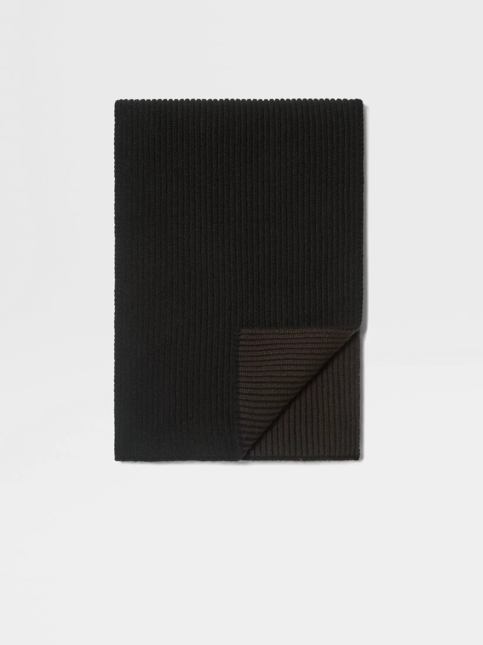 Sale Sciarpa in Oasi Cashmere Nera e Marrone Scuro Morbidi Accessori | Guanti, Sciarpe E Cappelli