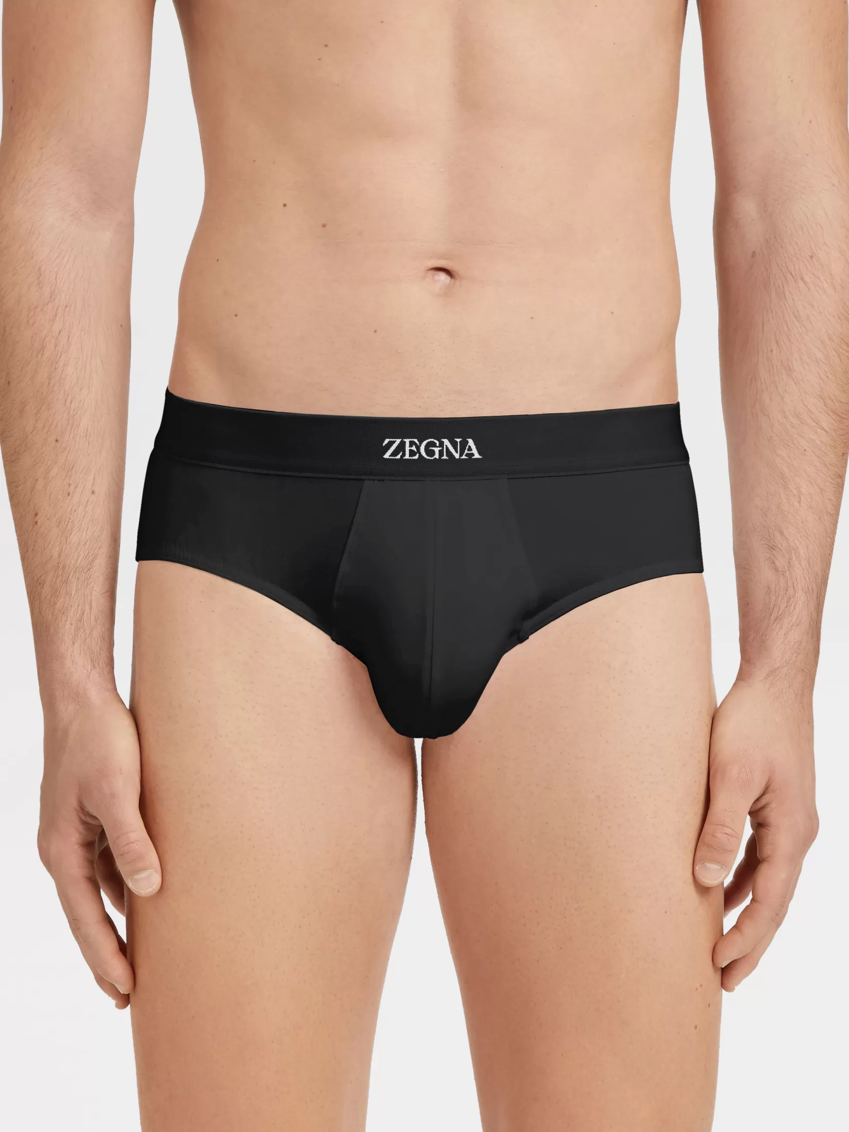 Flash Sale Slip a Vita Media in Cotone Elasticizzato Neri Intimo E Calzini | Intimo E Calzini