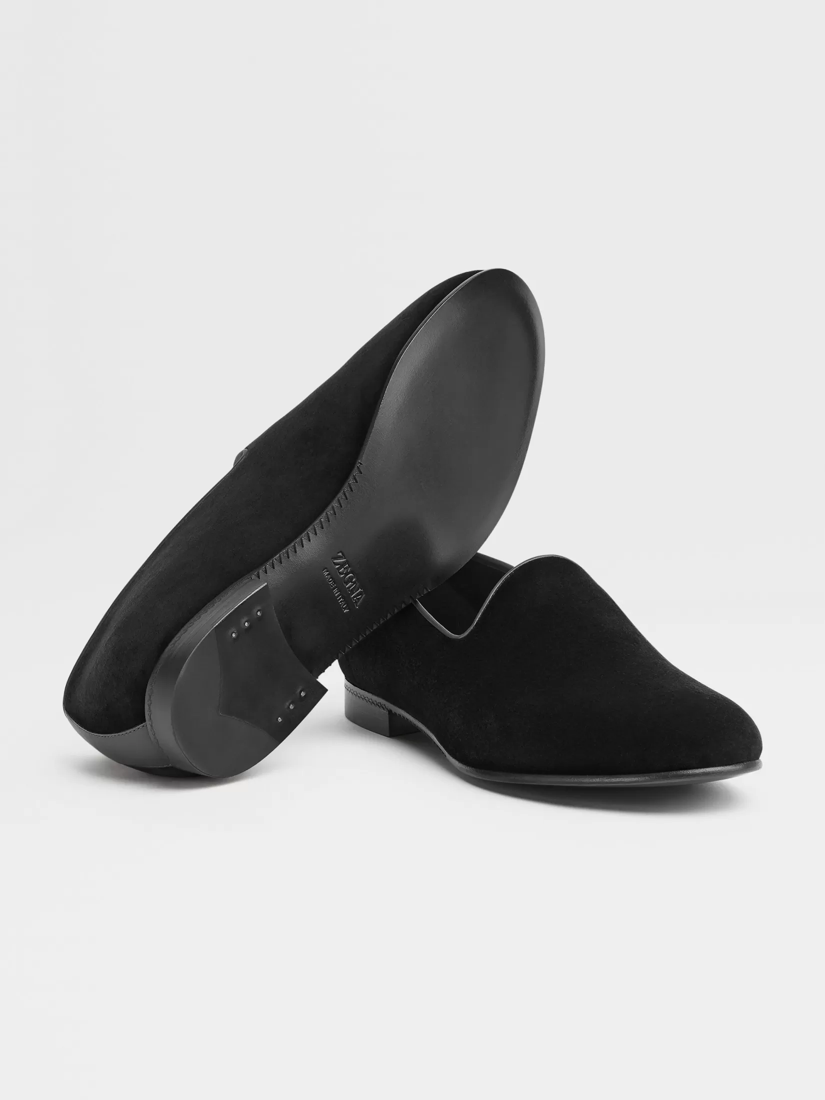 Online Slip On Gala in Velluto Nere Mocassini