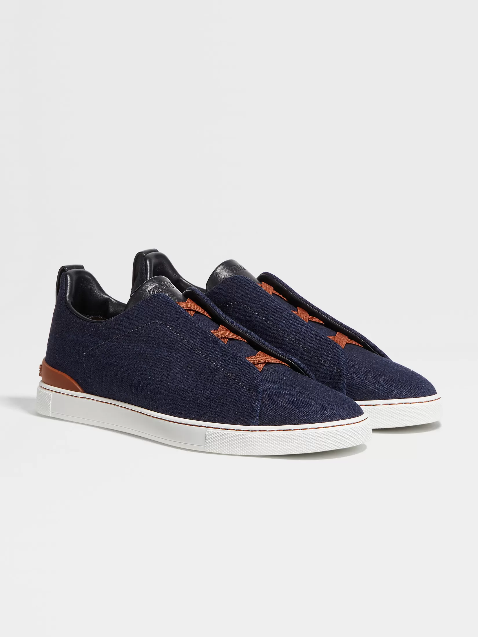Shop Sneaker Triple Stitch™ in Denim di Cotone Blu Navy Sneakers