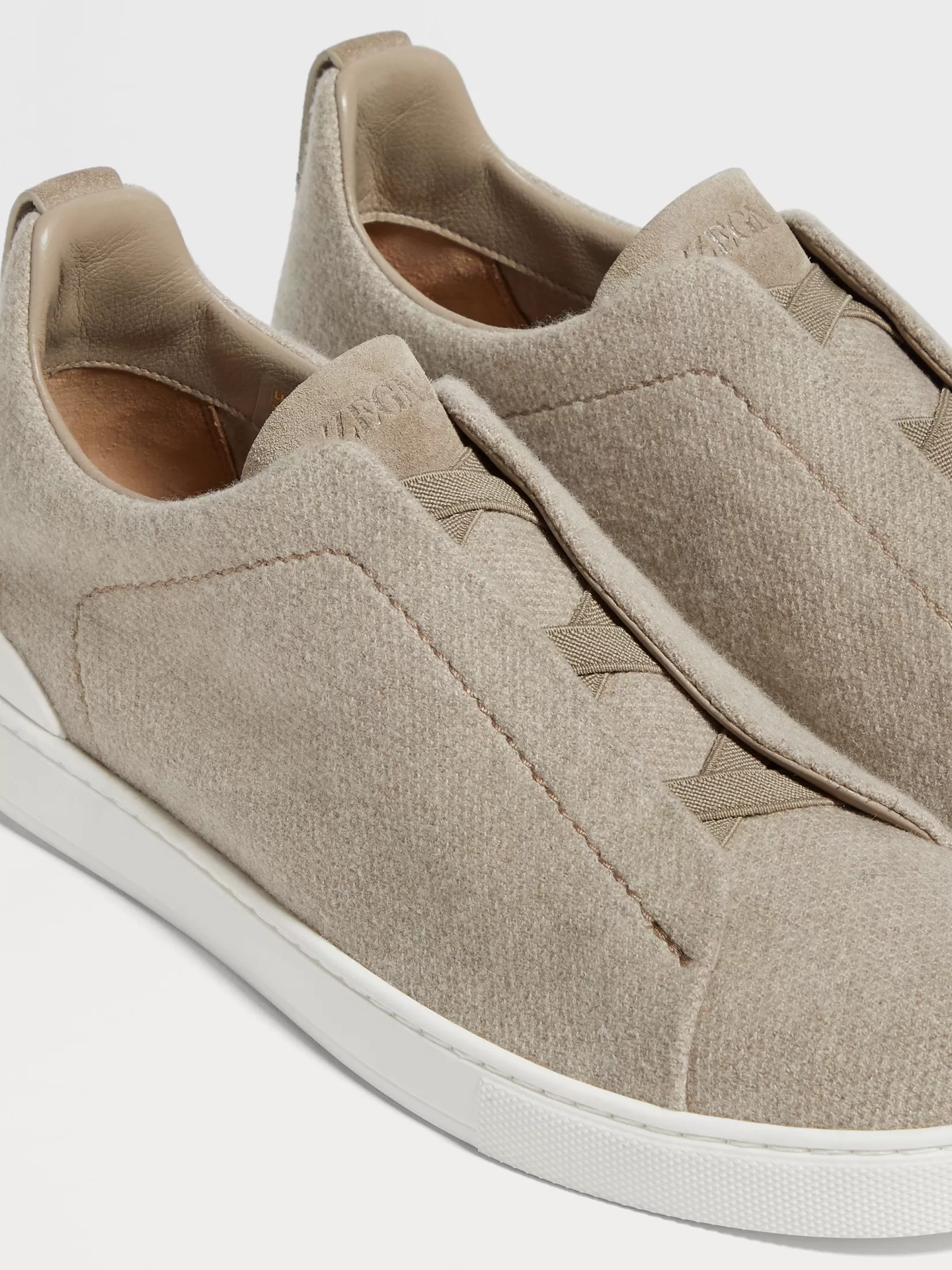 Discount Sneaker Triple Stitch™ in Oasi Cashmere Tortora Chiaro Sneakers