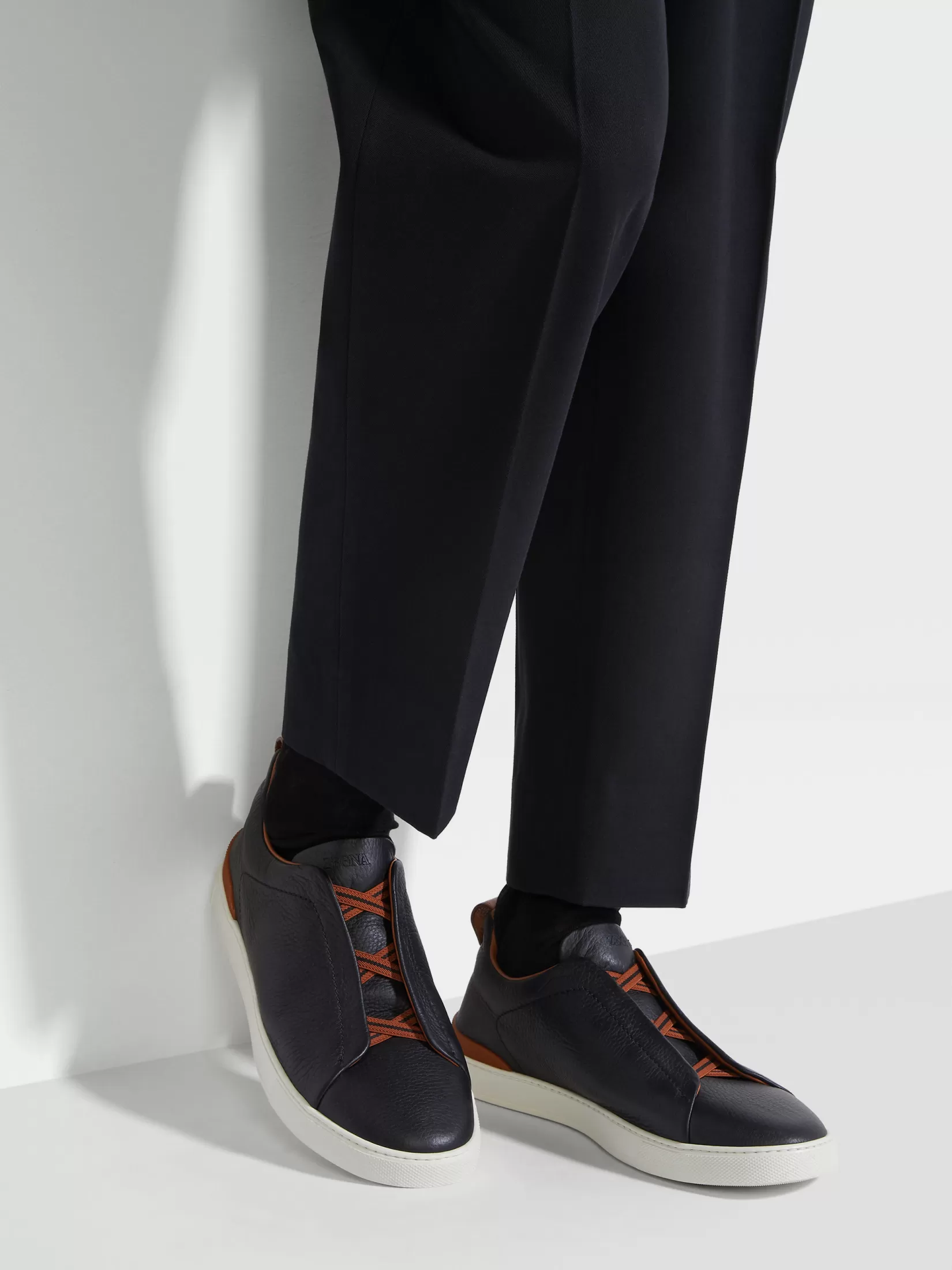 Cheap Sneaker Triple Stitch™ in Pelle di Cervo Nere Sneakers