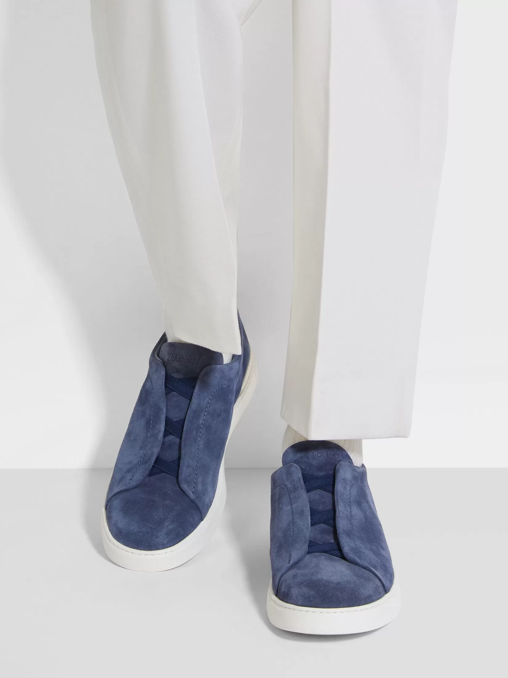 Hot Sneaker Triple Stitch™ in Suede Utility Blue Sneakers
